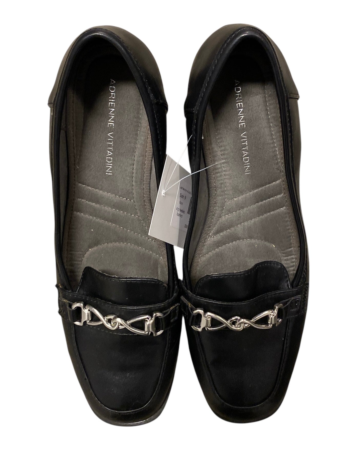 black adrienne vitadini vtg heeled loafers, 9