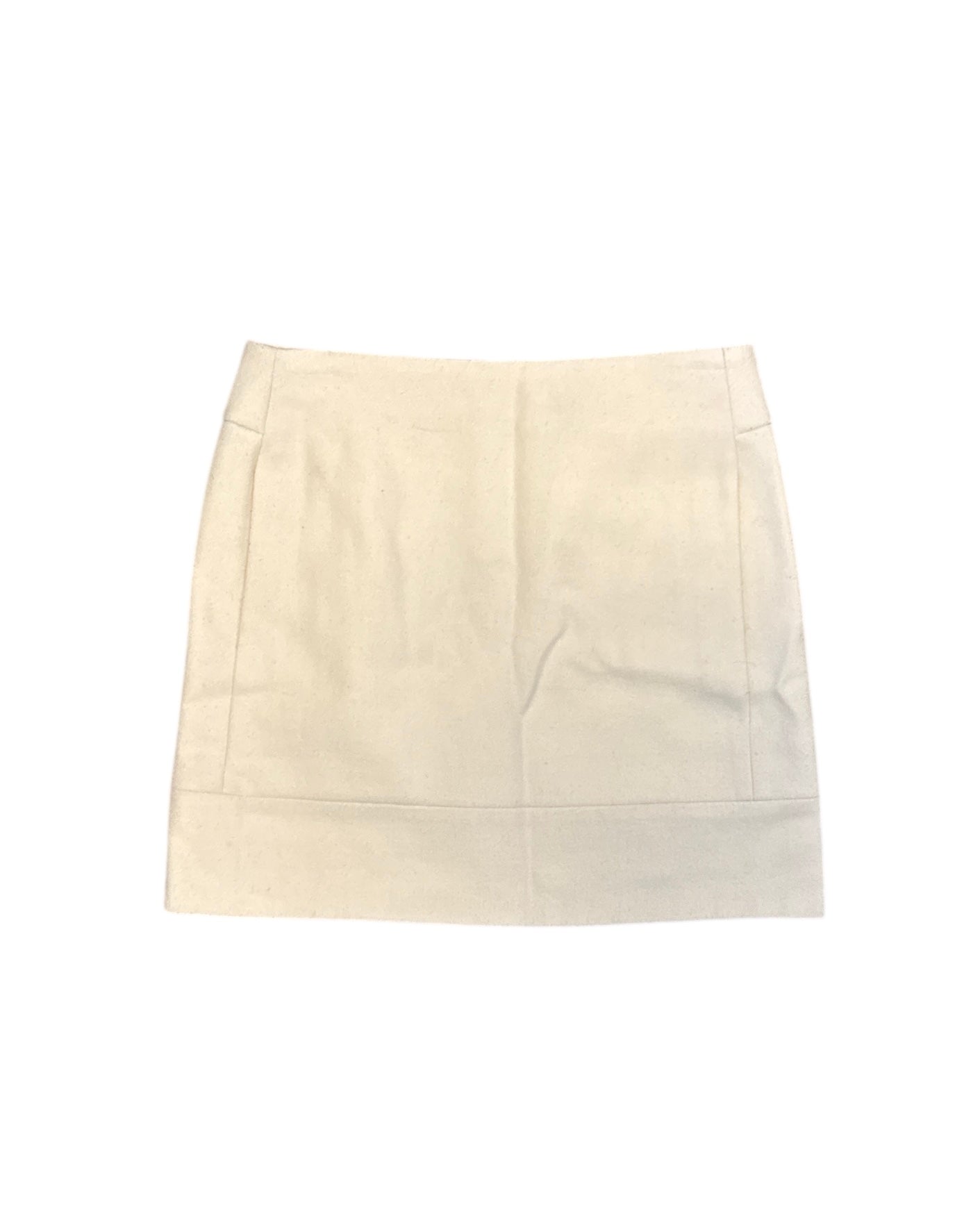 cream j.crew wool mini skirt, 00