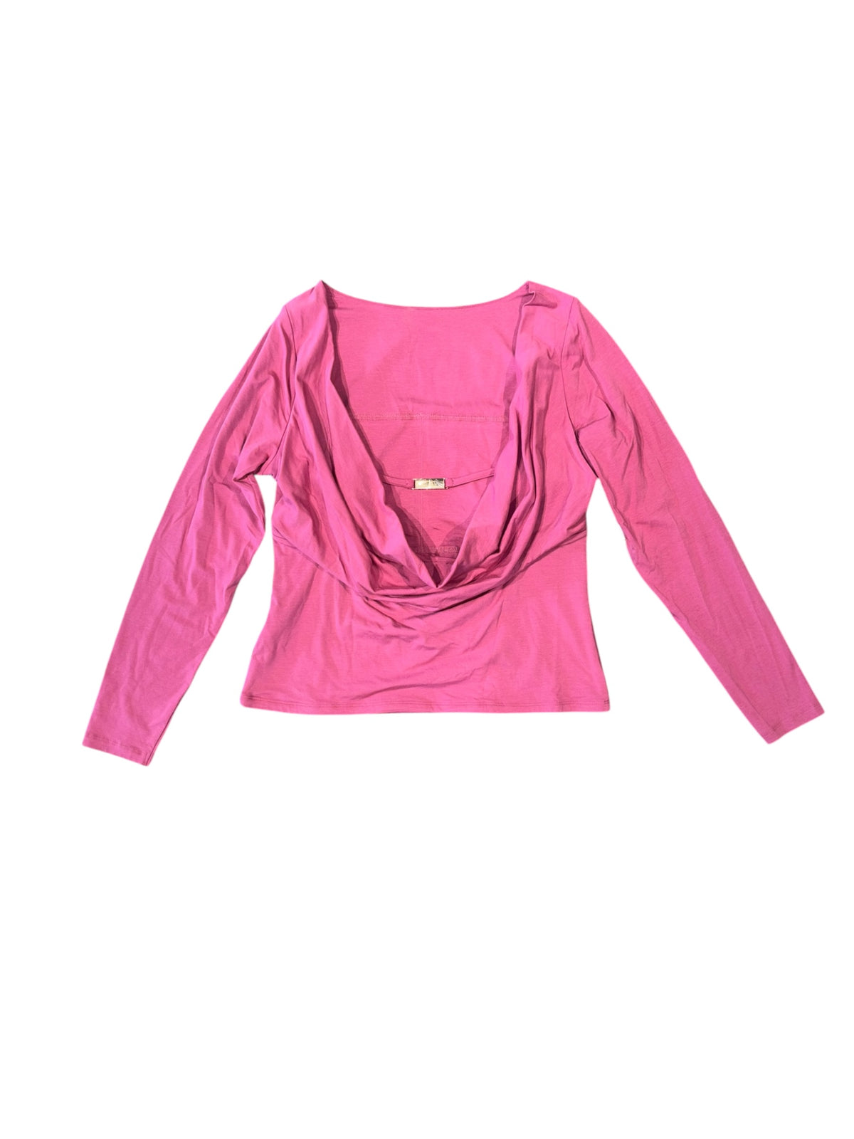 purple pink abercrombie nwt soft ls open back w chain, L