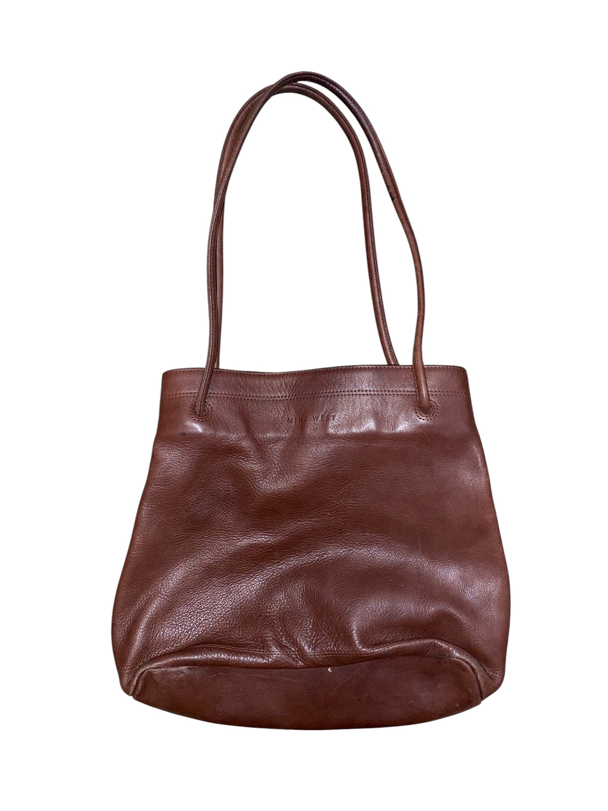 brown nine west leather handbag
