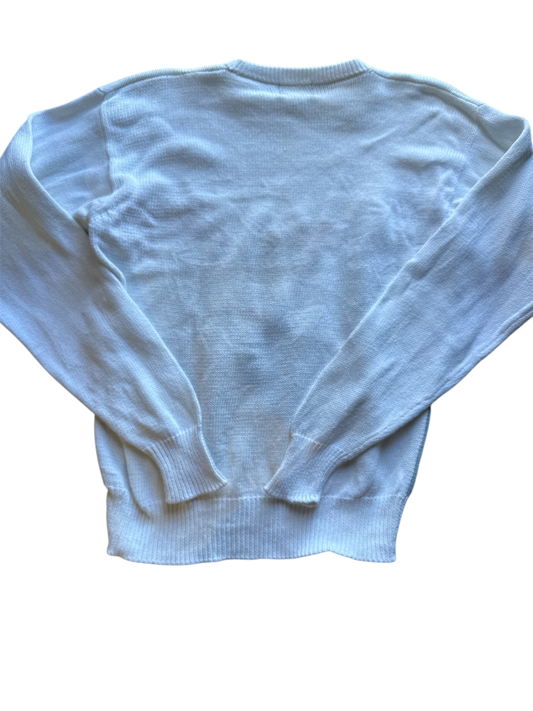 white blue sansabelt golf sweater, m