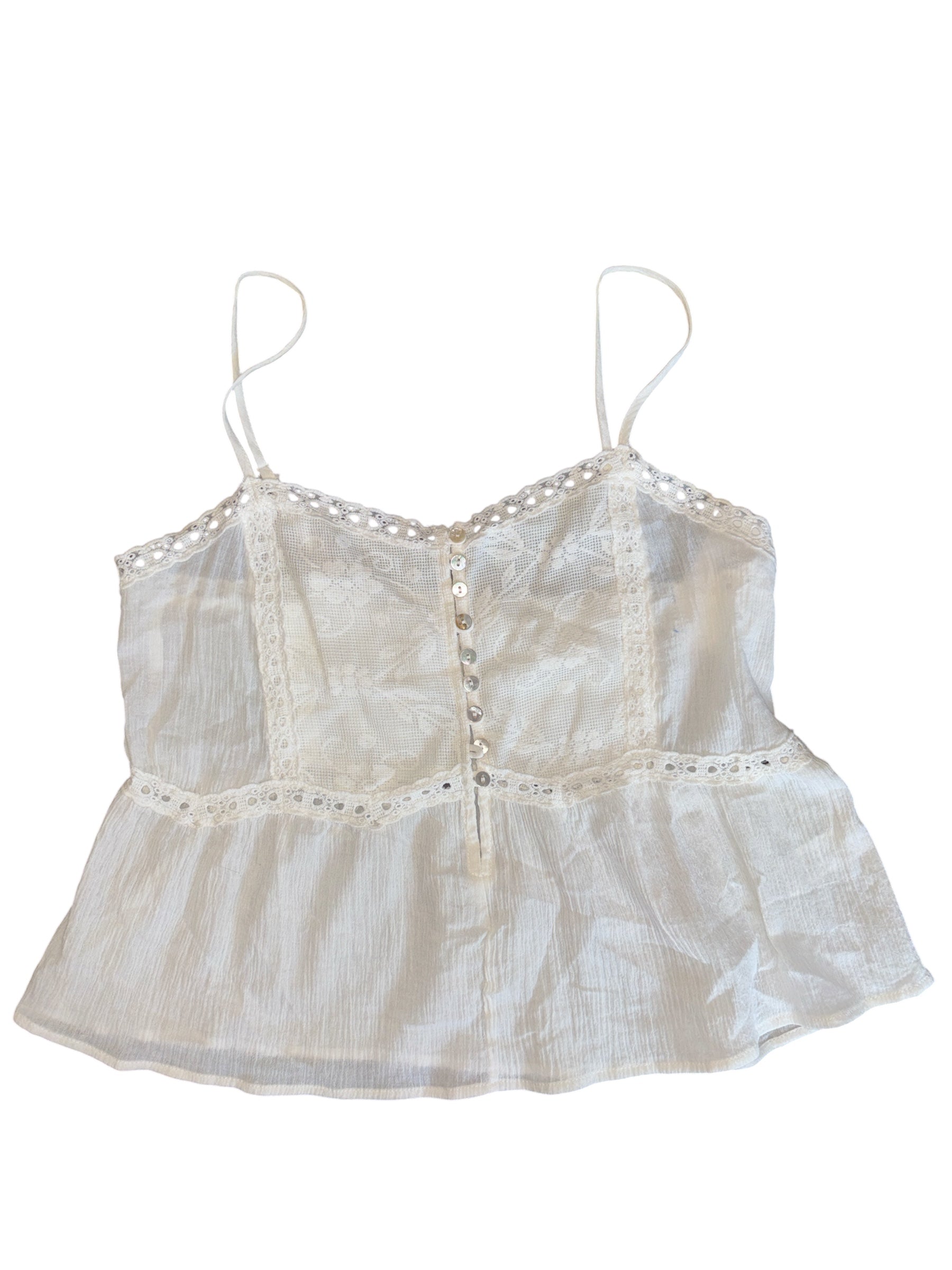 white vestique kneedlepoint tank, s