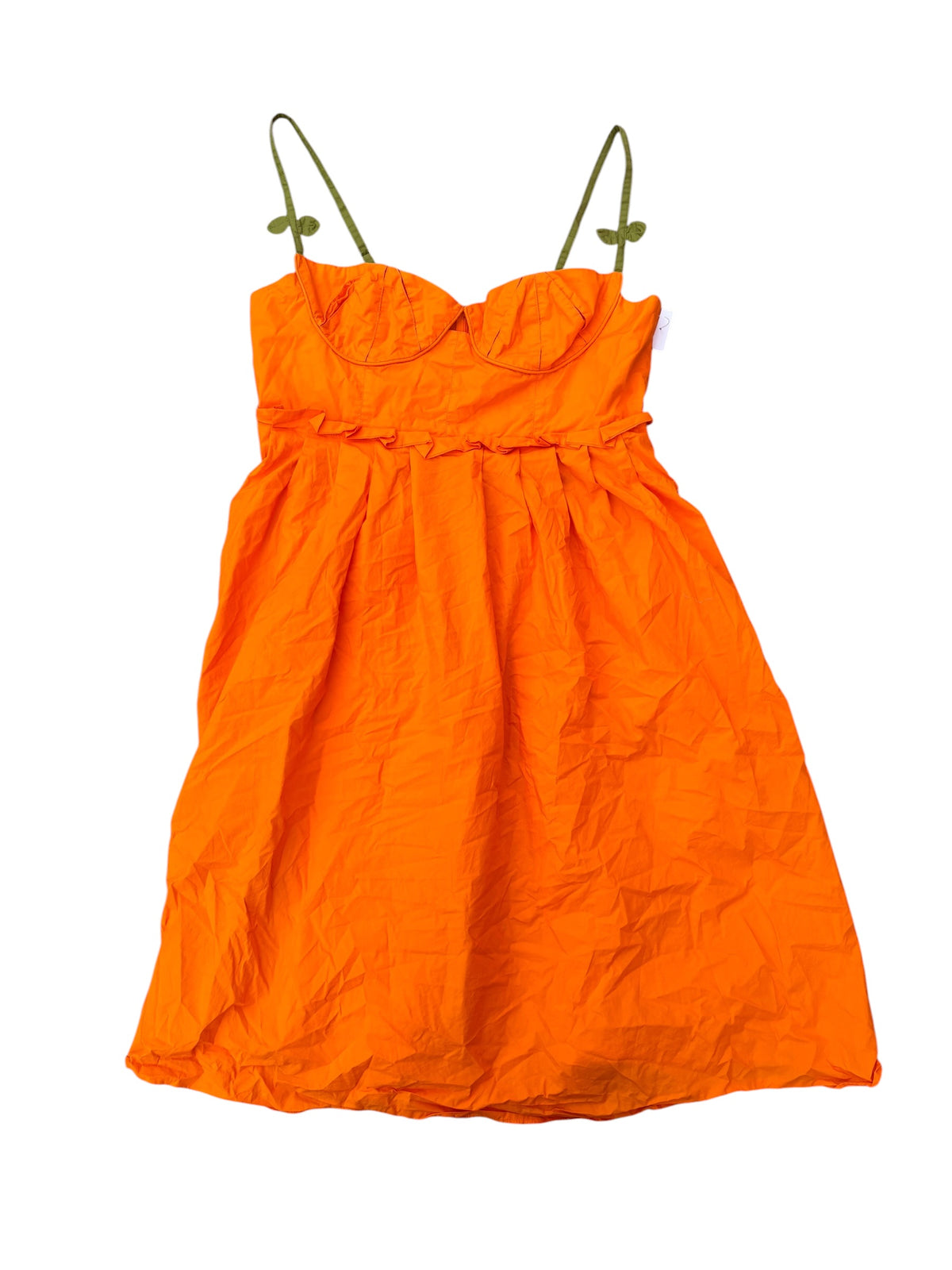 orange farm rio orange fruit dress, xl