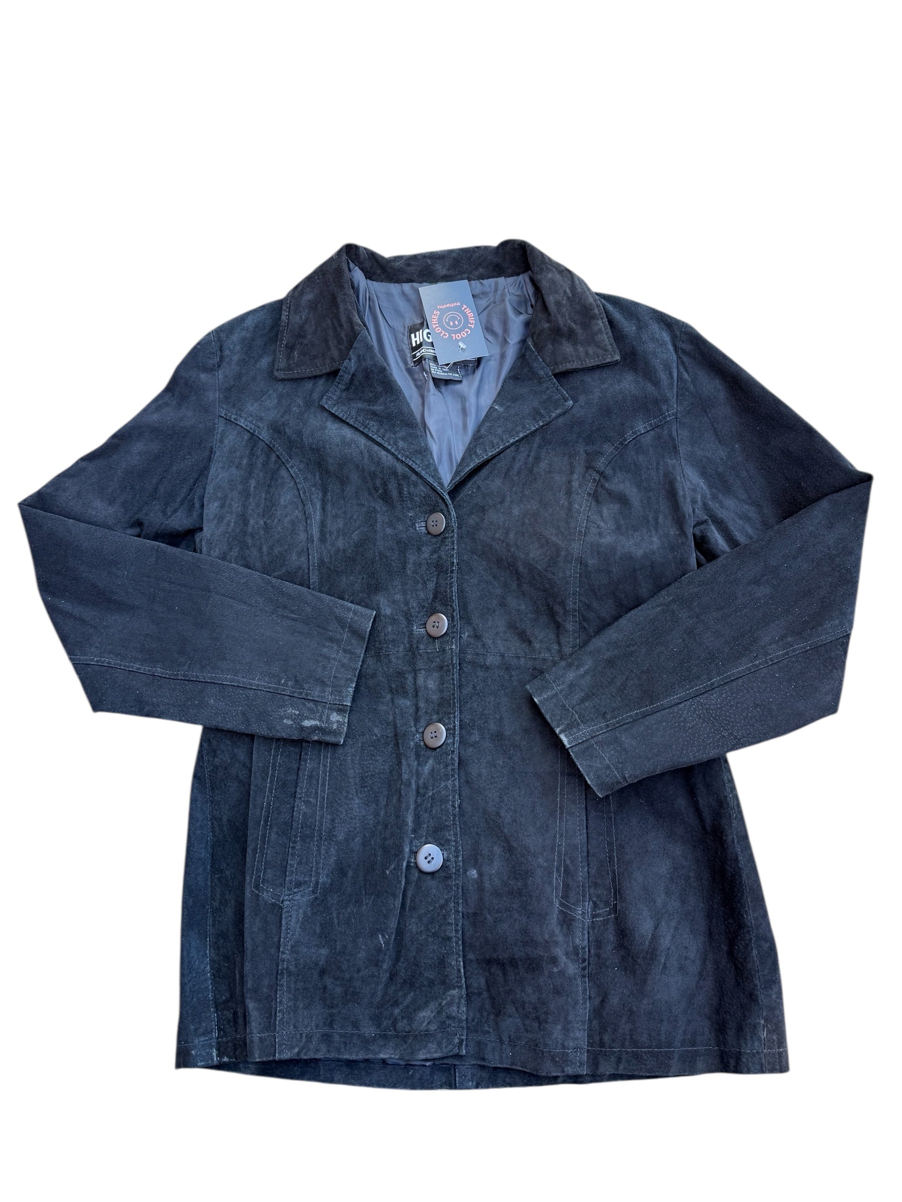 black Highway leather jacket w/ belt, L