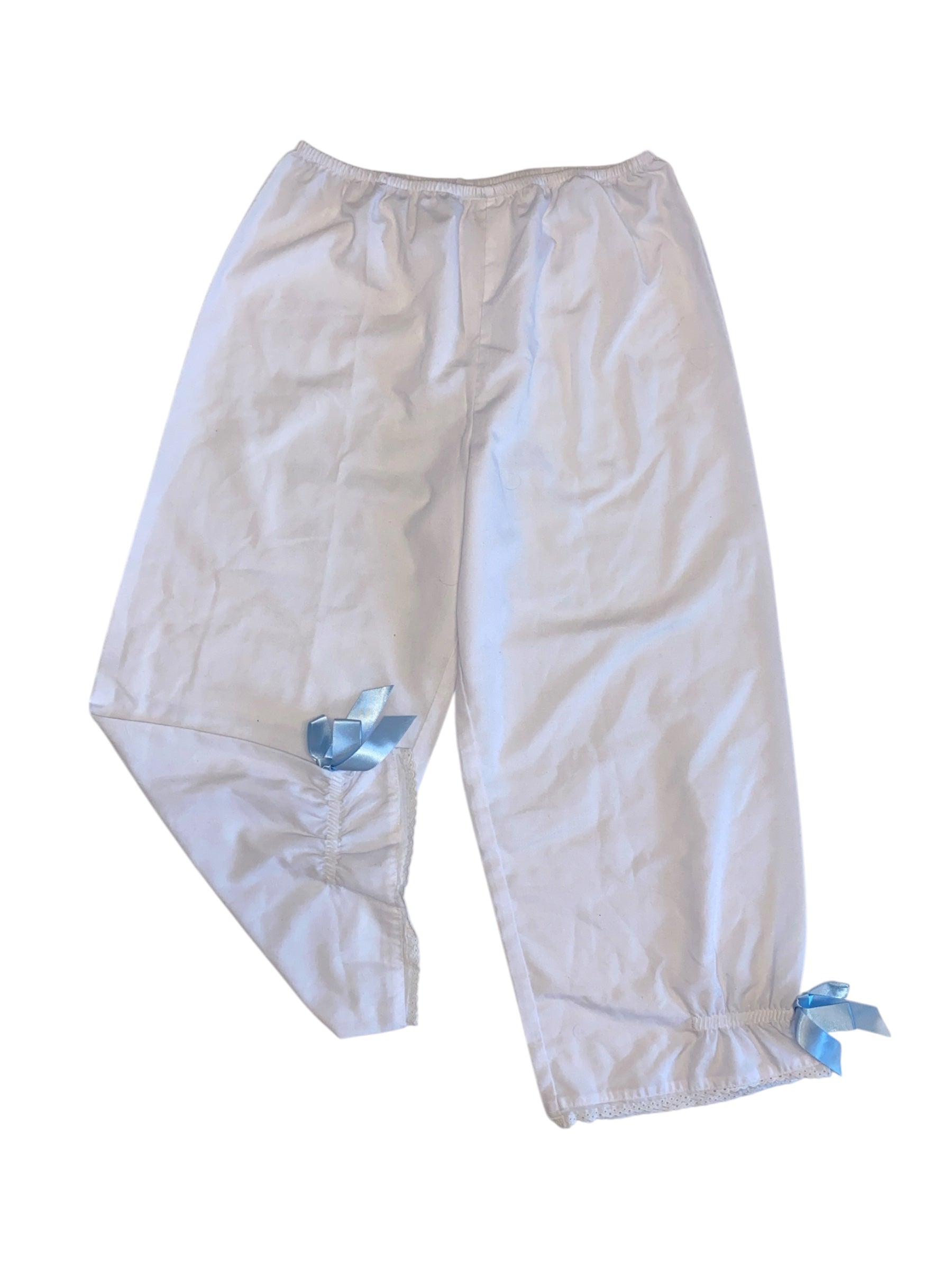 white blue american girl bloomer capris, m