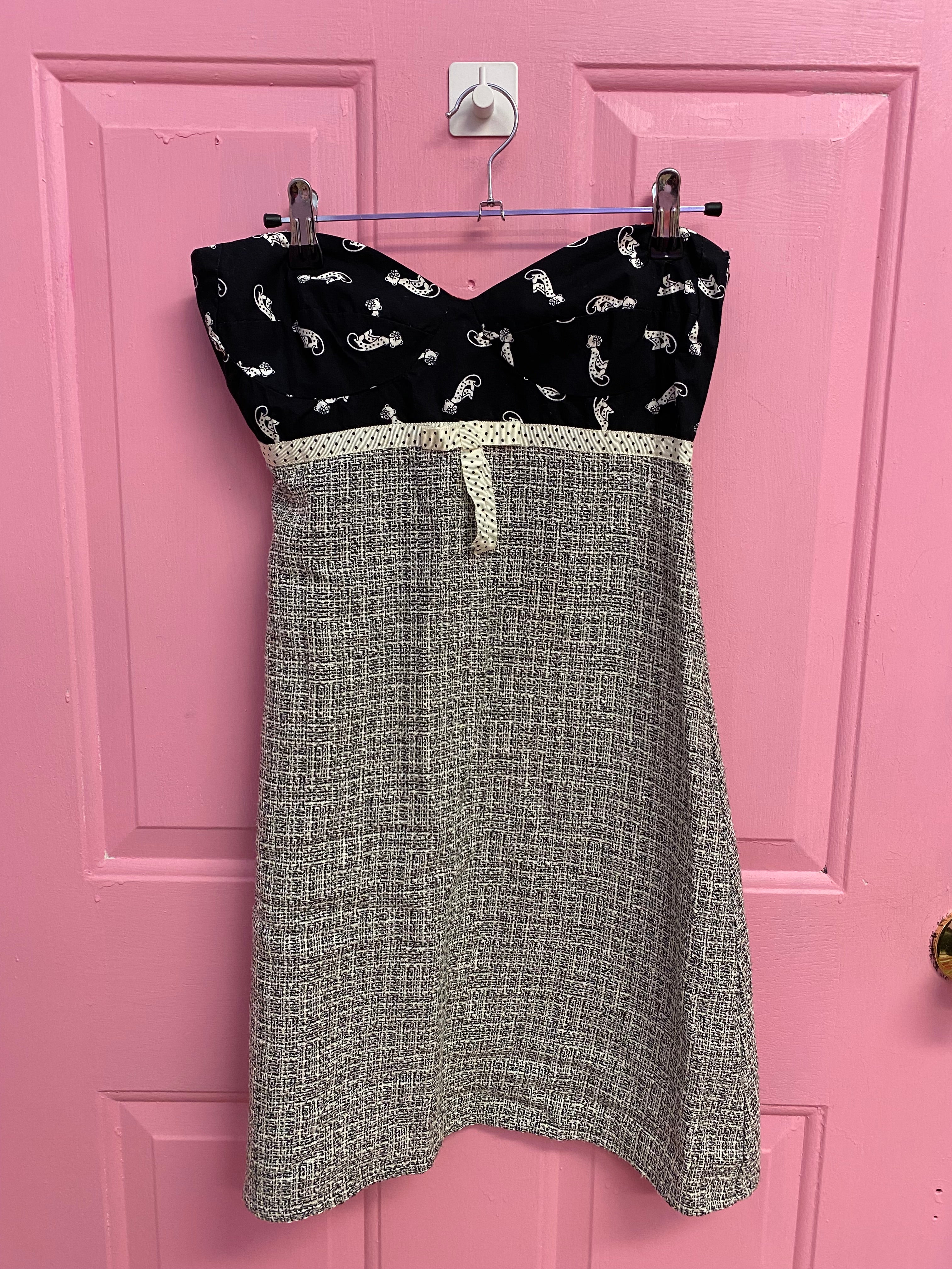 black white coreylynncalter cheetah sweetheart strapless mini, 6
