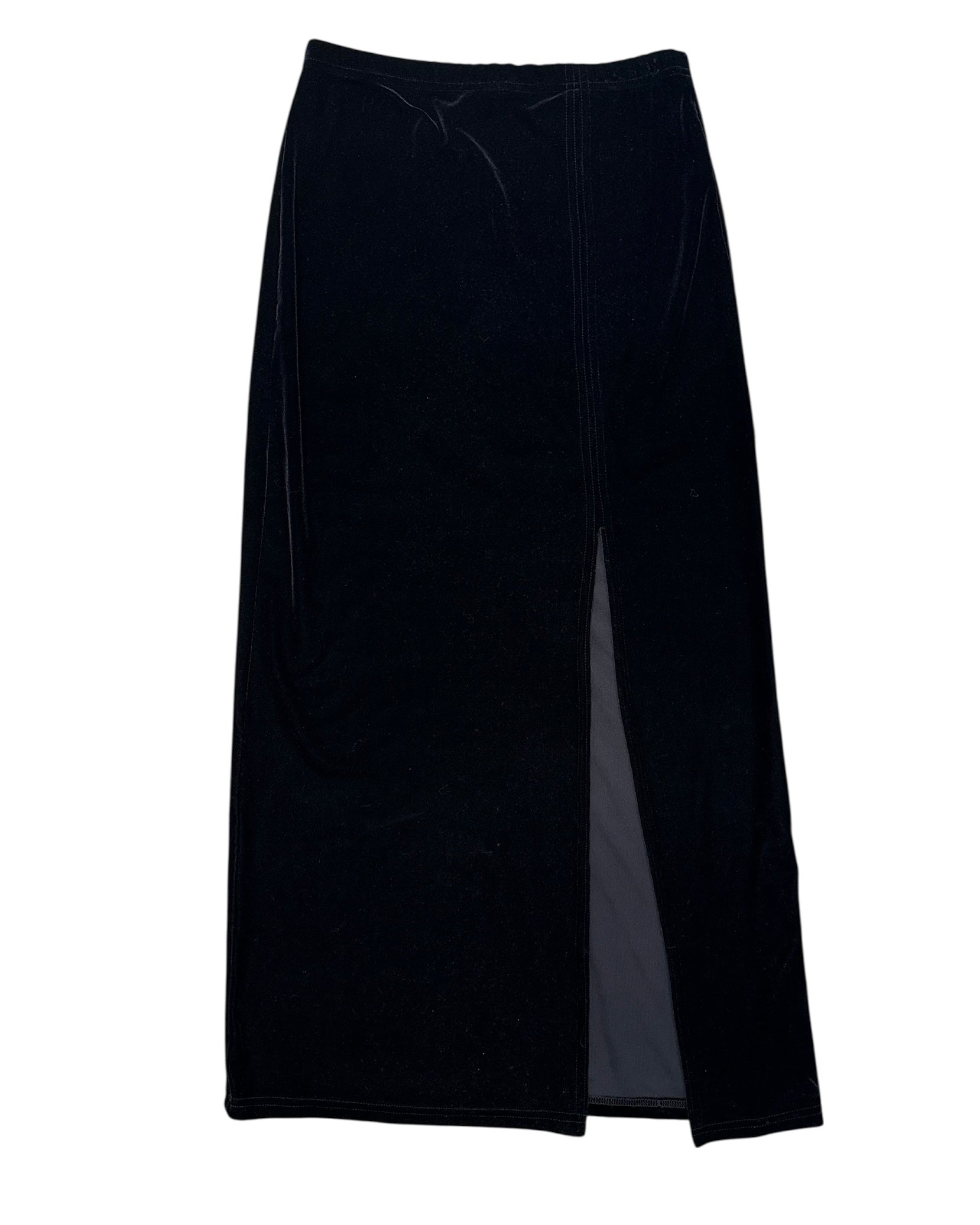 black aziz velour vtg midi, m