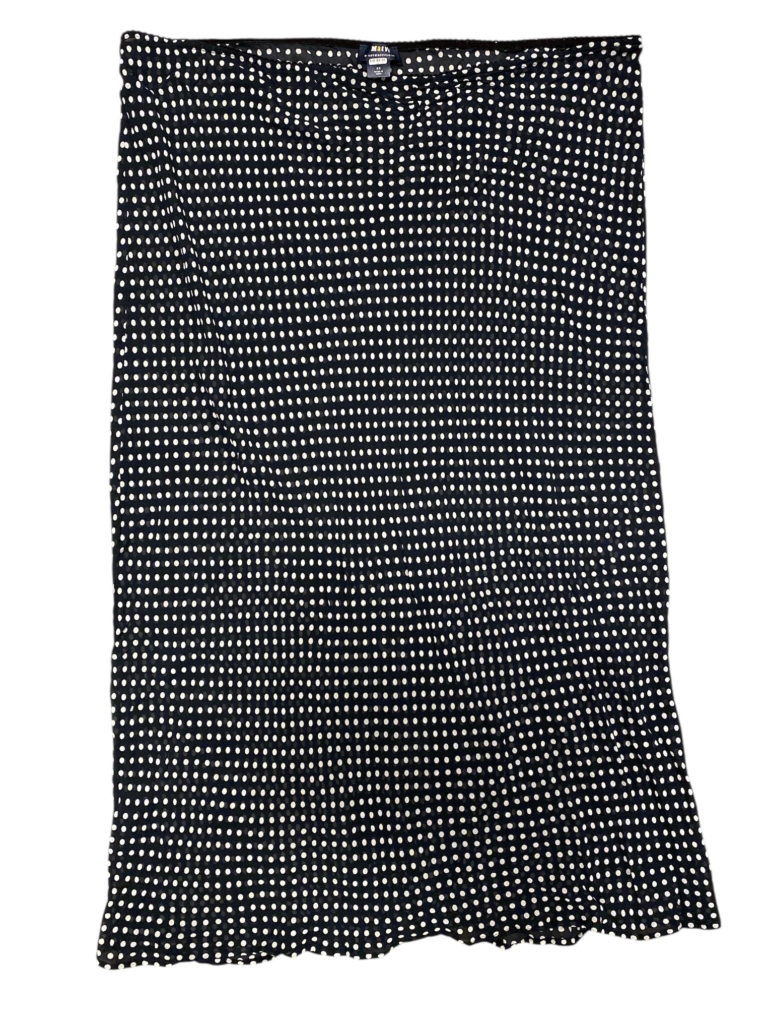 black whtie maeve polka dot slip skirt, 2x