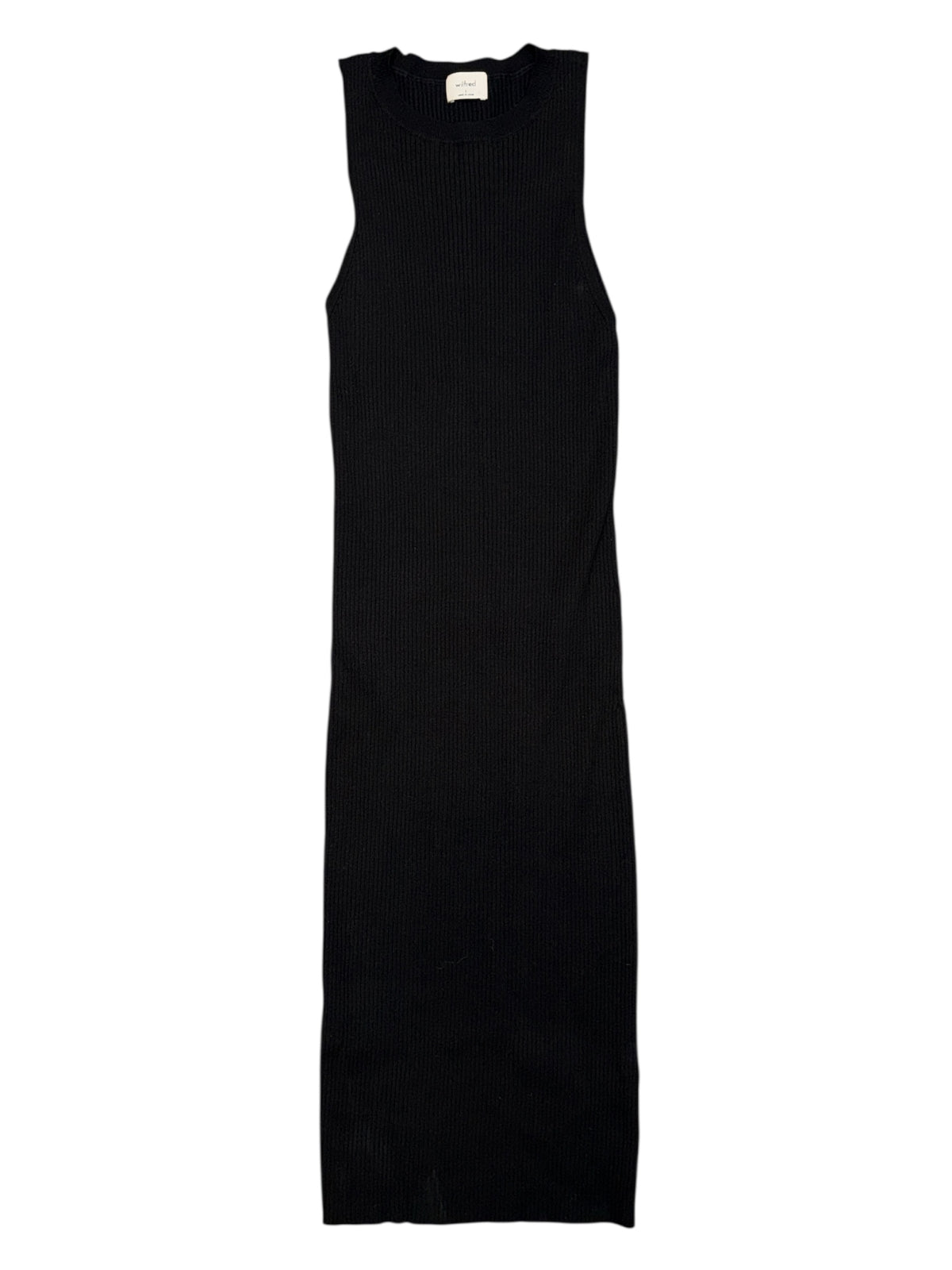 black wilfred Ribbed maxi tank dress, s