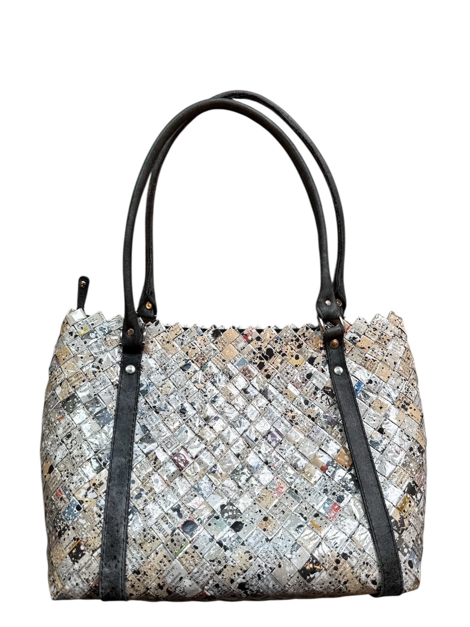 weave painted letter bag