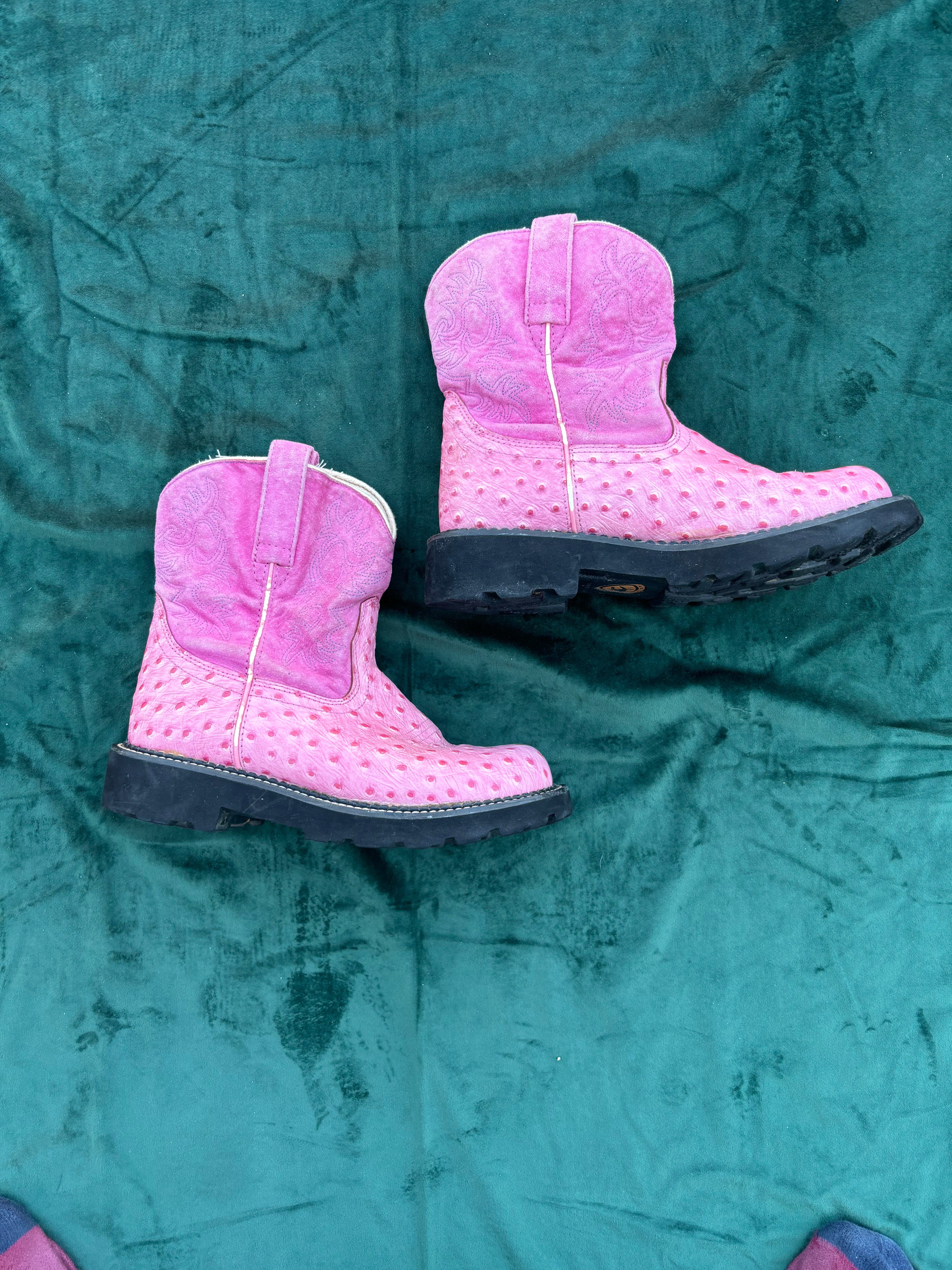pink ariat baby chunk lil boots, 39