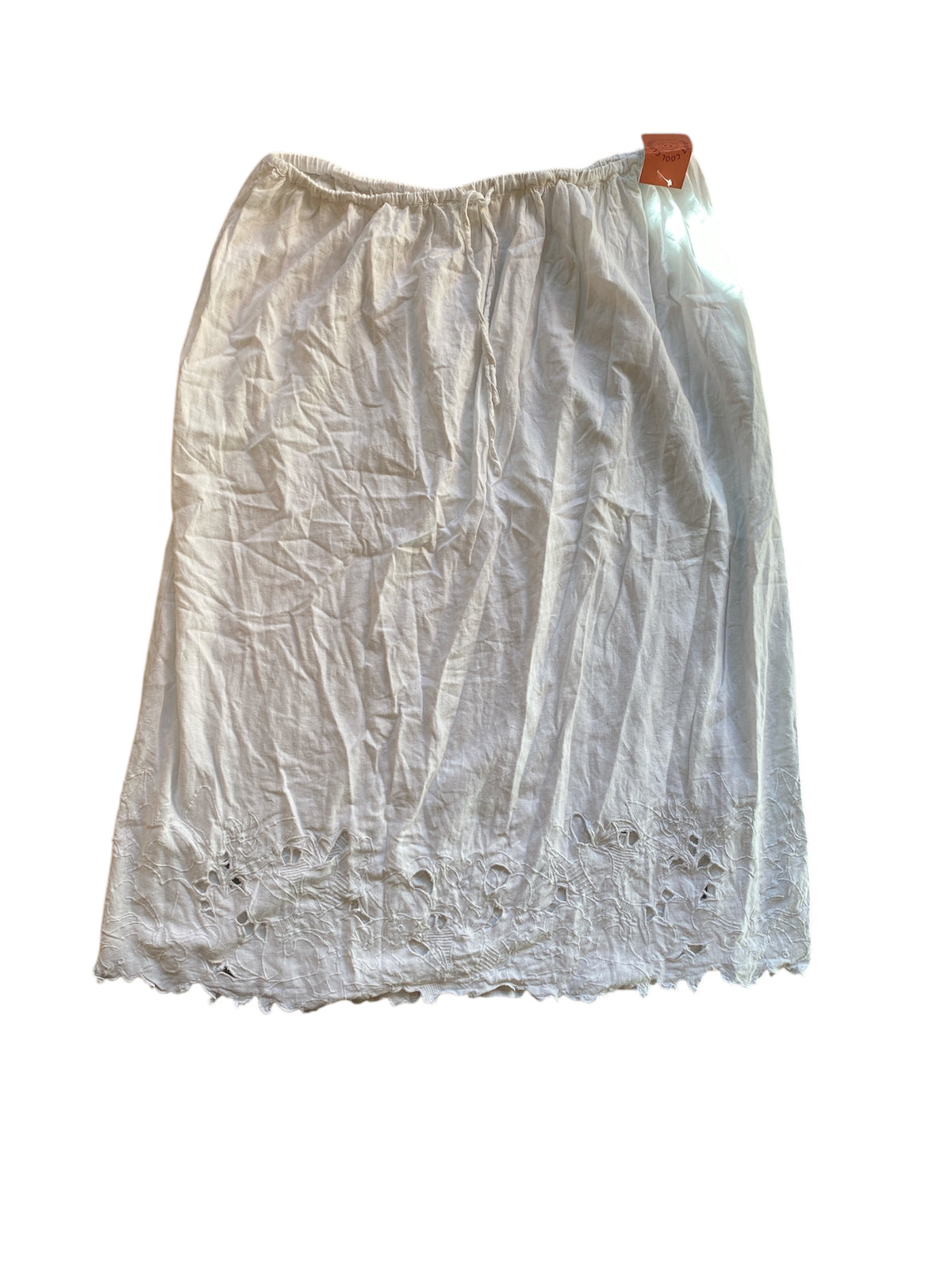 White universal thread Eyelet maxi skirt, xxl
