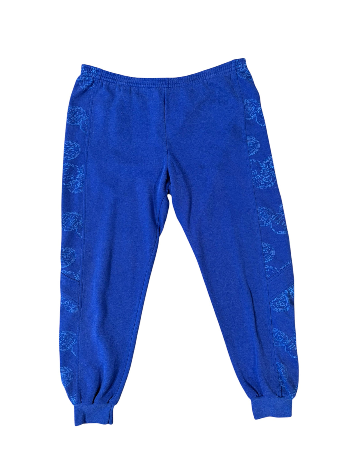 blue speedo vtg paisley sweatpants, m