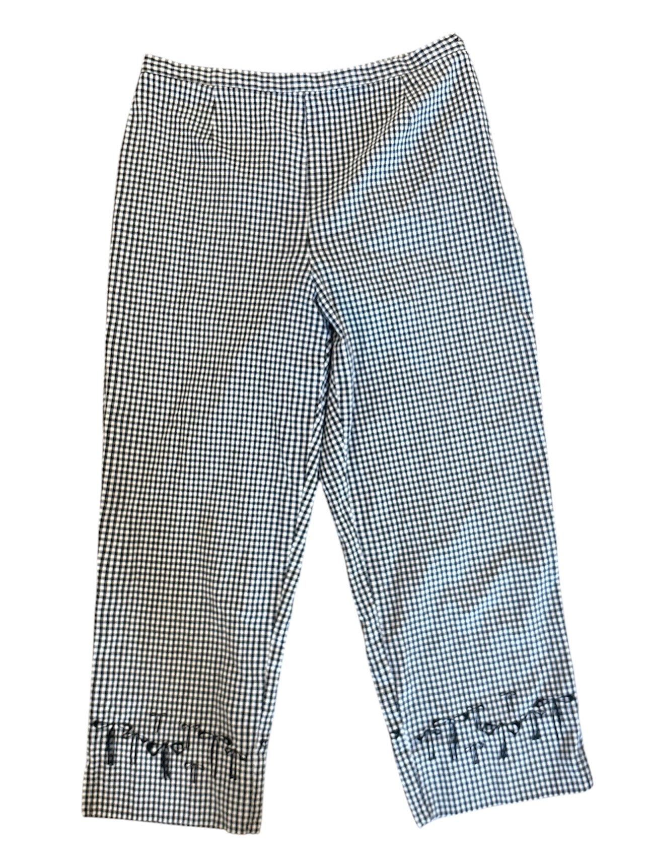 black white requirements gingham capris, 10