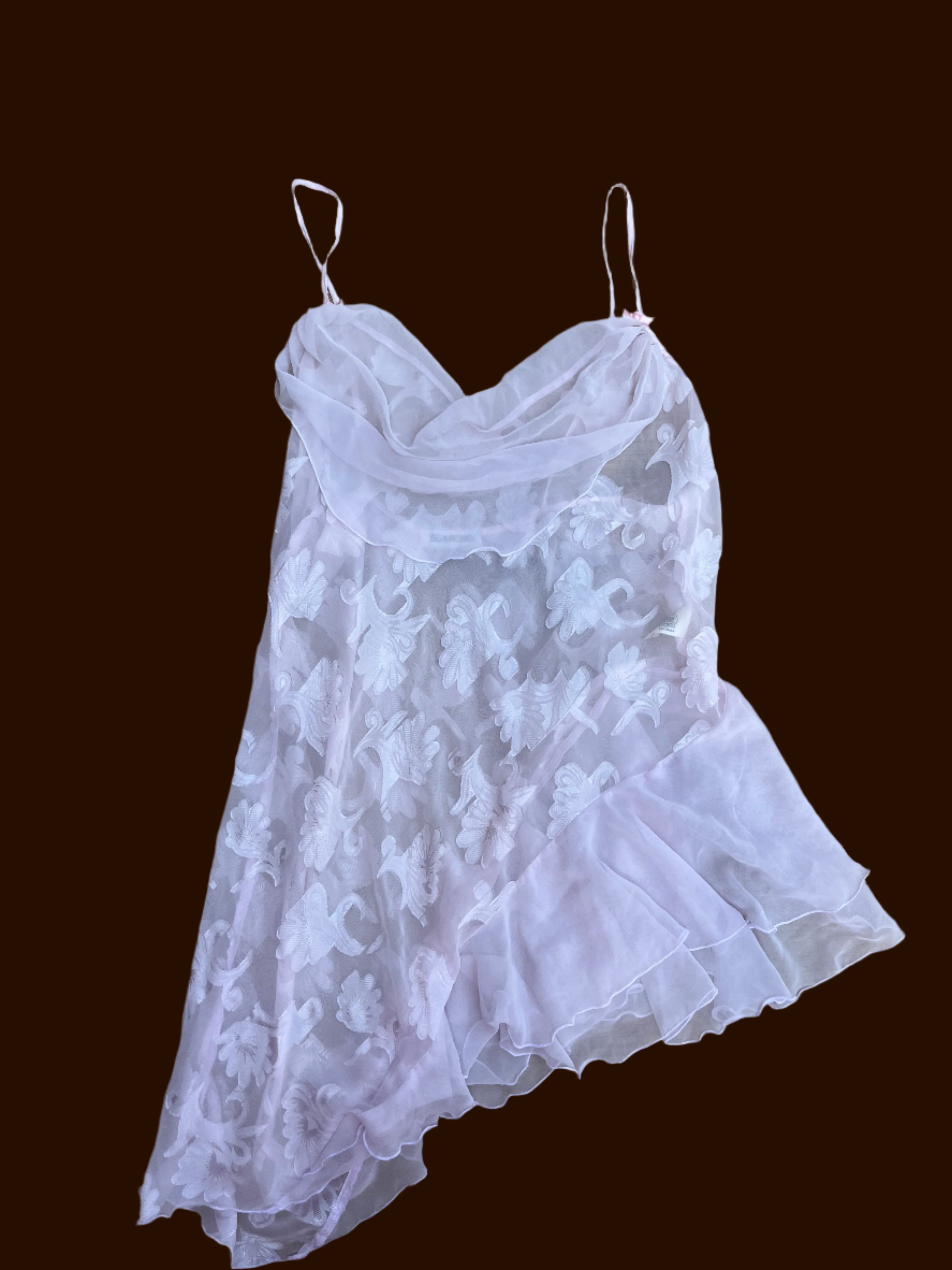 off white best united garment co lace slip, m
