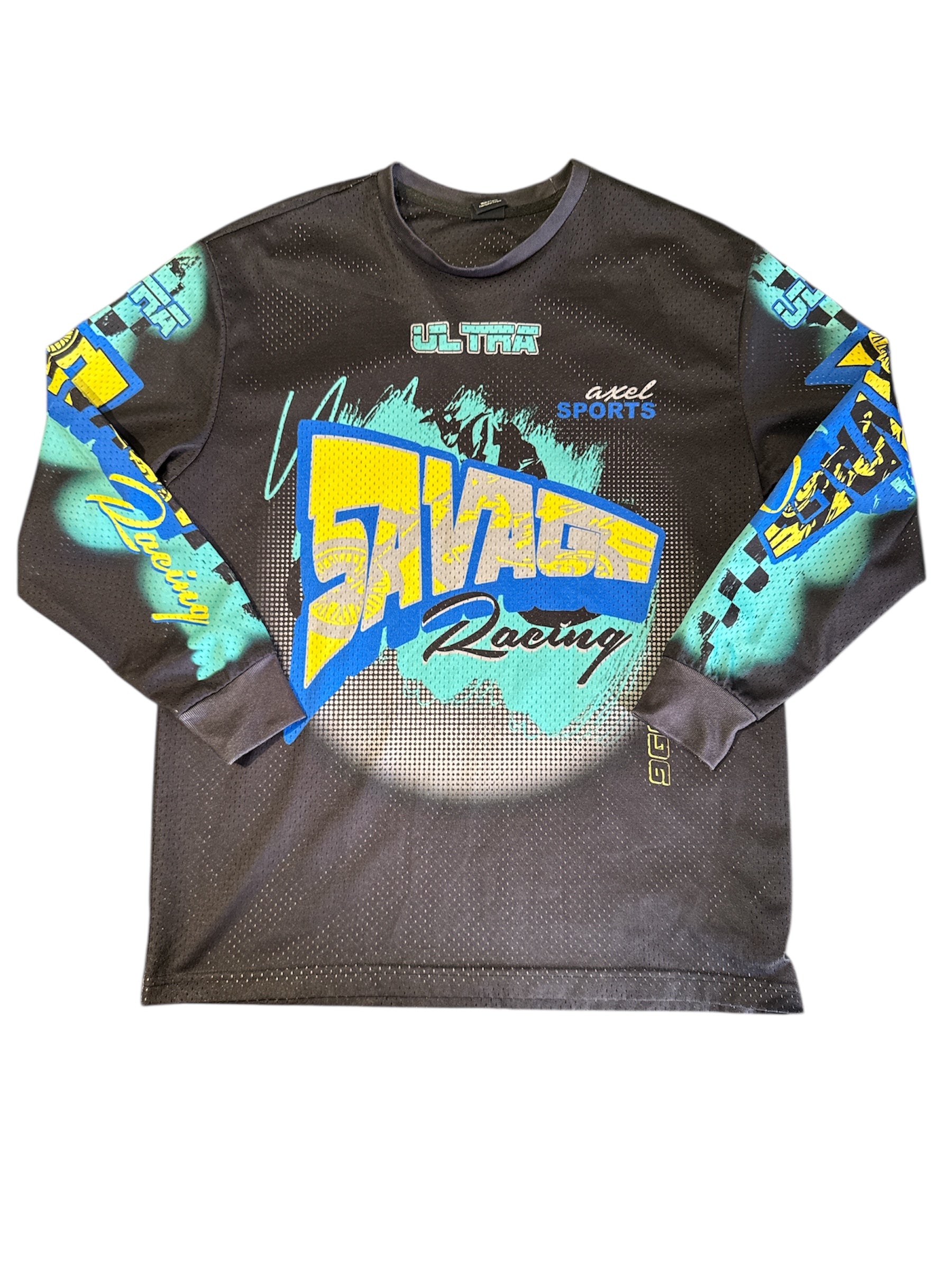 black urban outfitters savage racing ls, xs