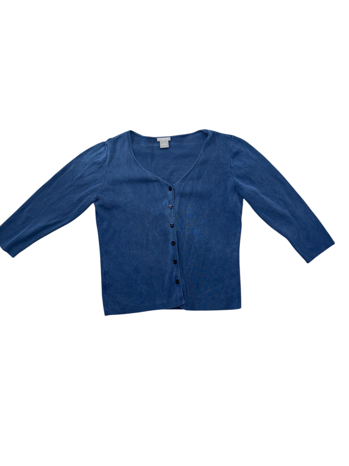 blue ann taylor ribbed cardigan, s