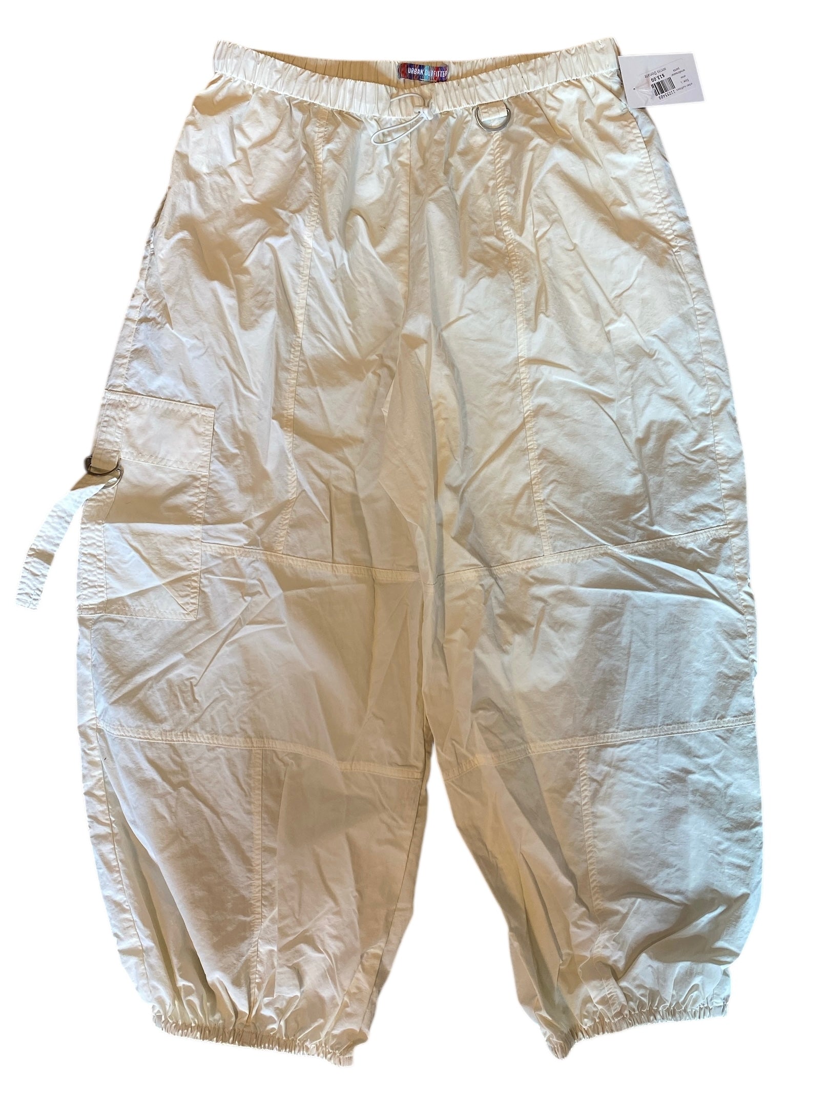 white urban outfitters windbreaker pants, L