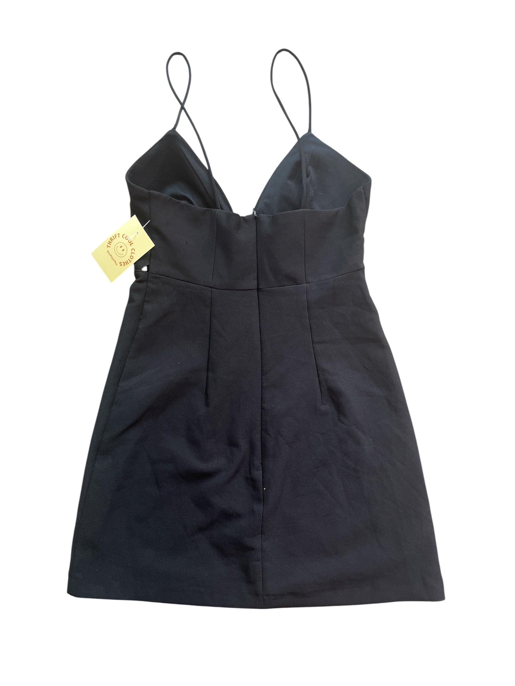 black zara bodycon squiggle dress, s