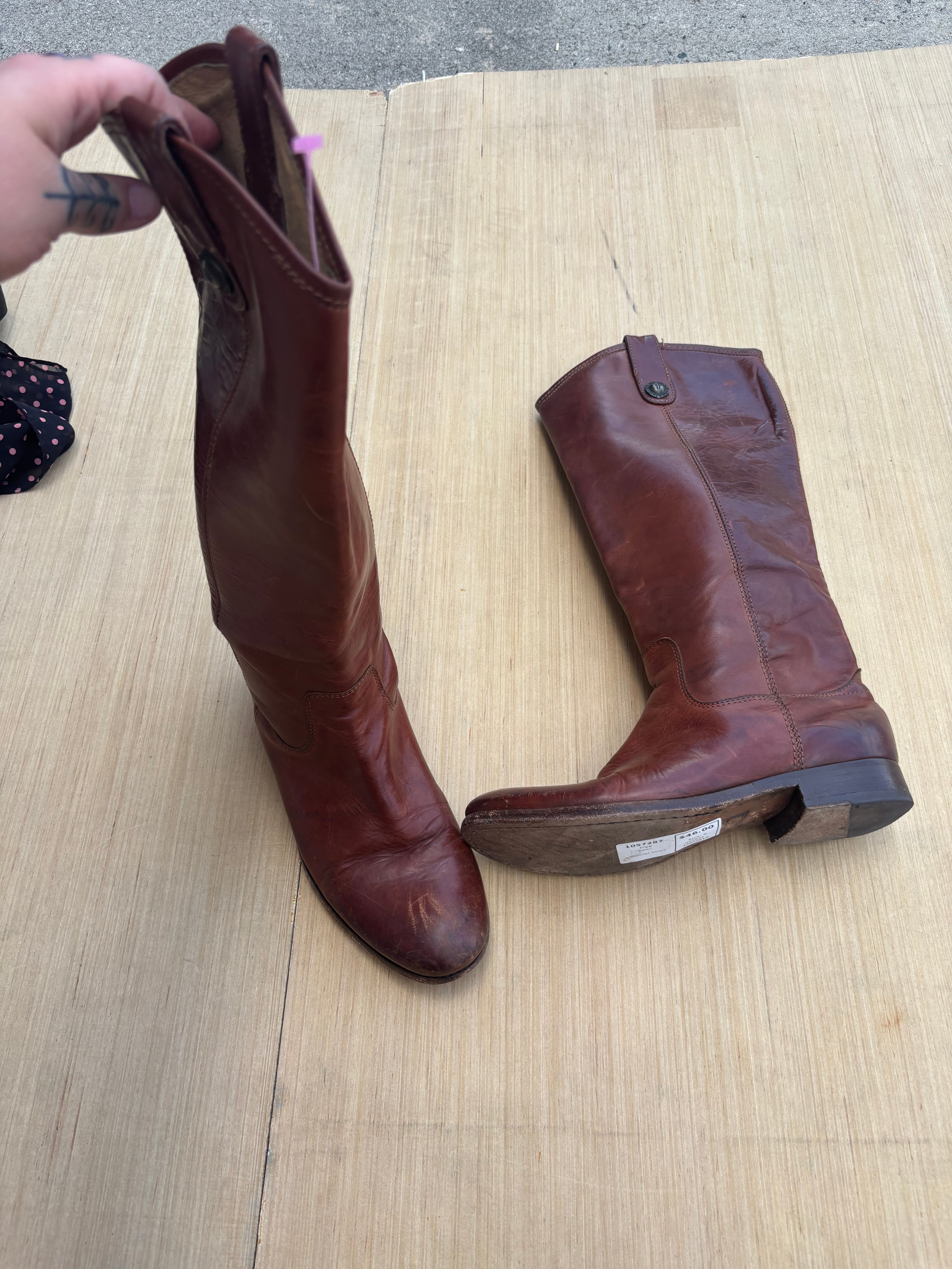 Brown Frye Leather boots, 6