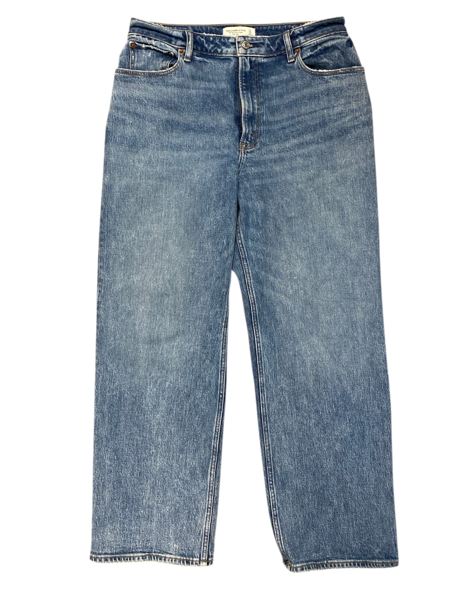 blue abercrombie 90s high rise jeans, 31