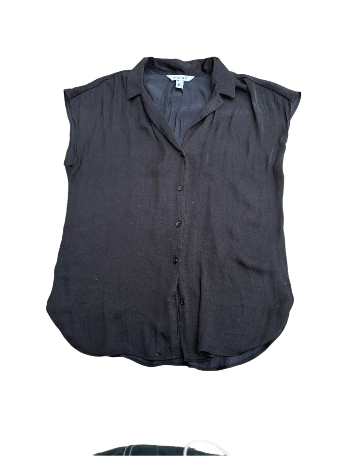 black nine west button down, xs