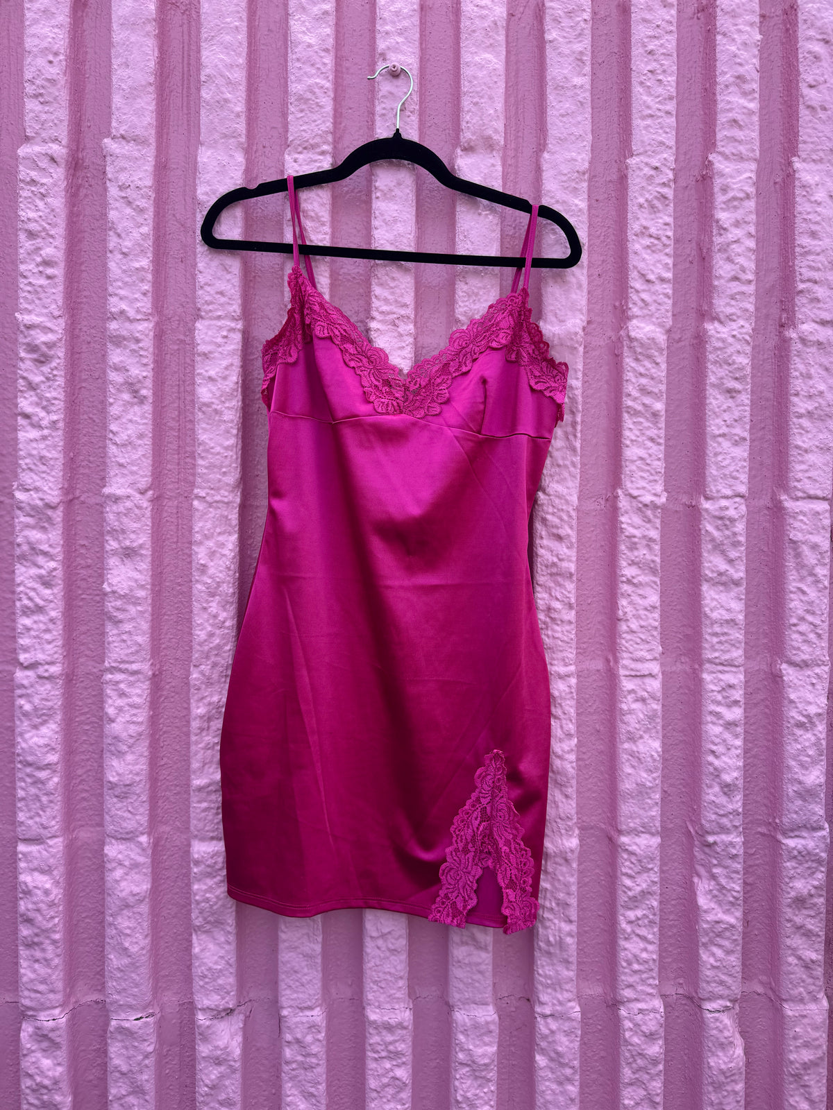 pink bear dance silky tank dress nwt, L