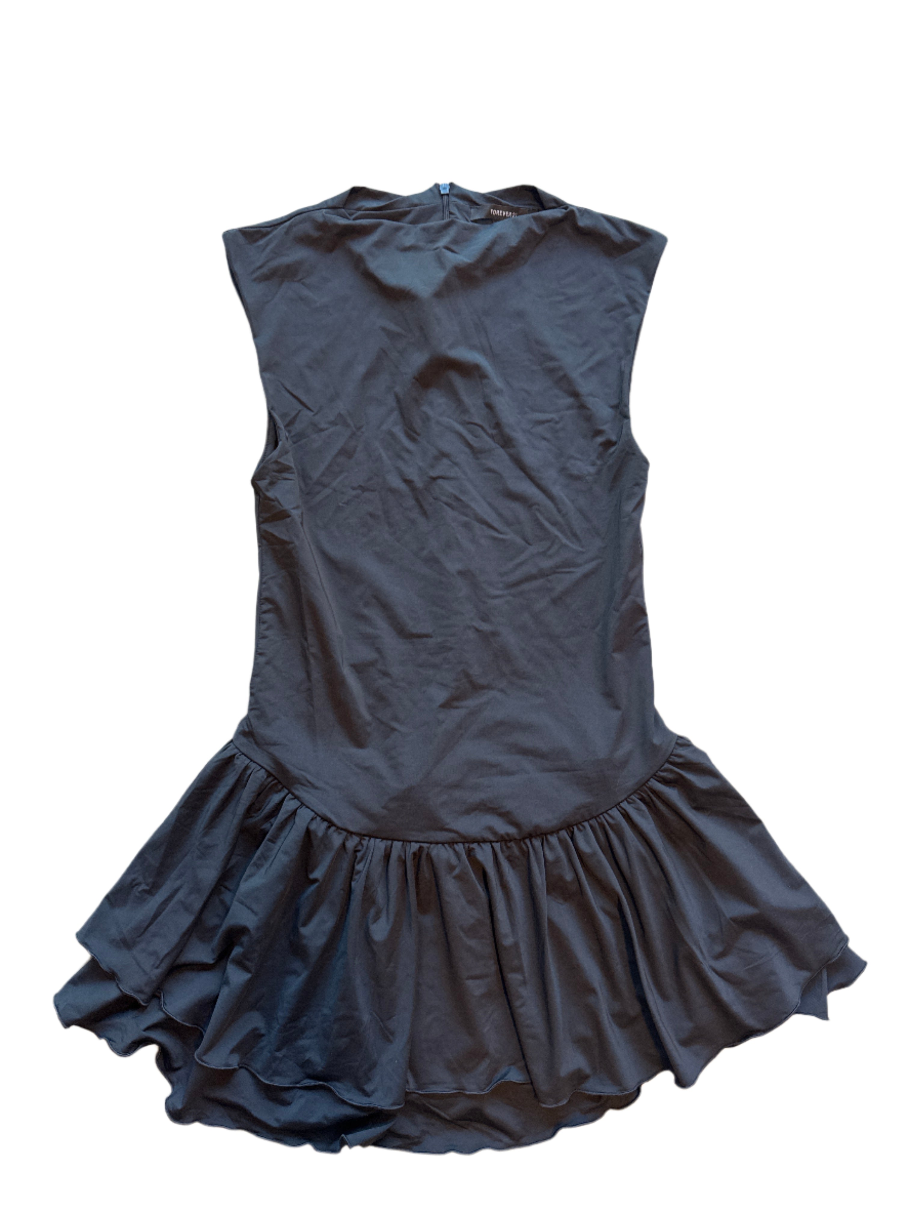 Black Forever 21 Nwt dropwaist dress w high neck, M