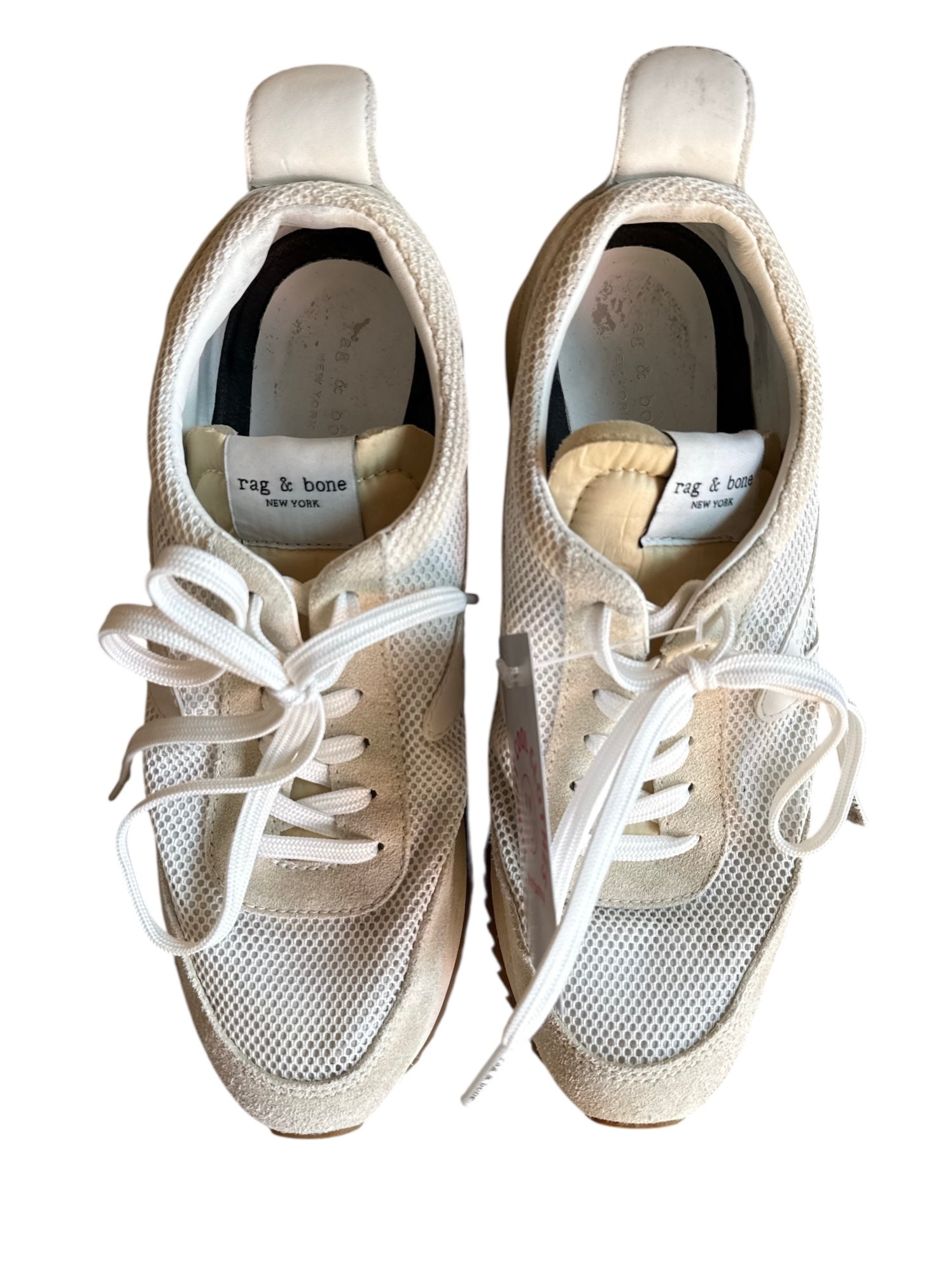 beige rag & bone low top sneakers, 38 womens 7 or 7.5