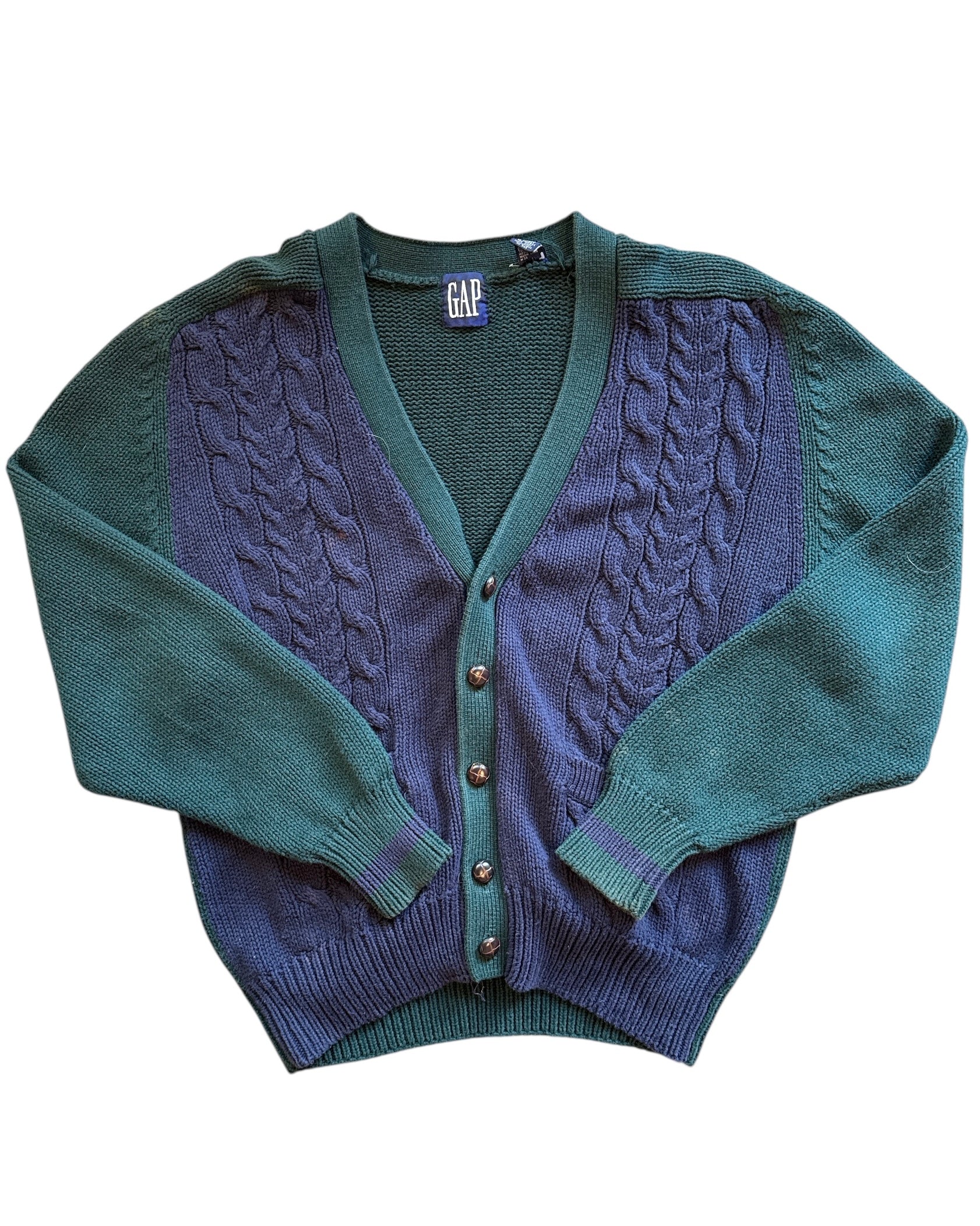 Green Gap Knit cardigan, M