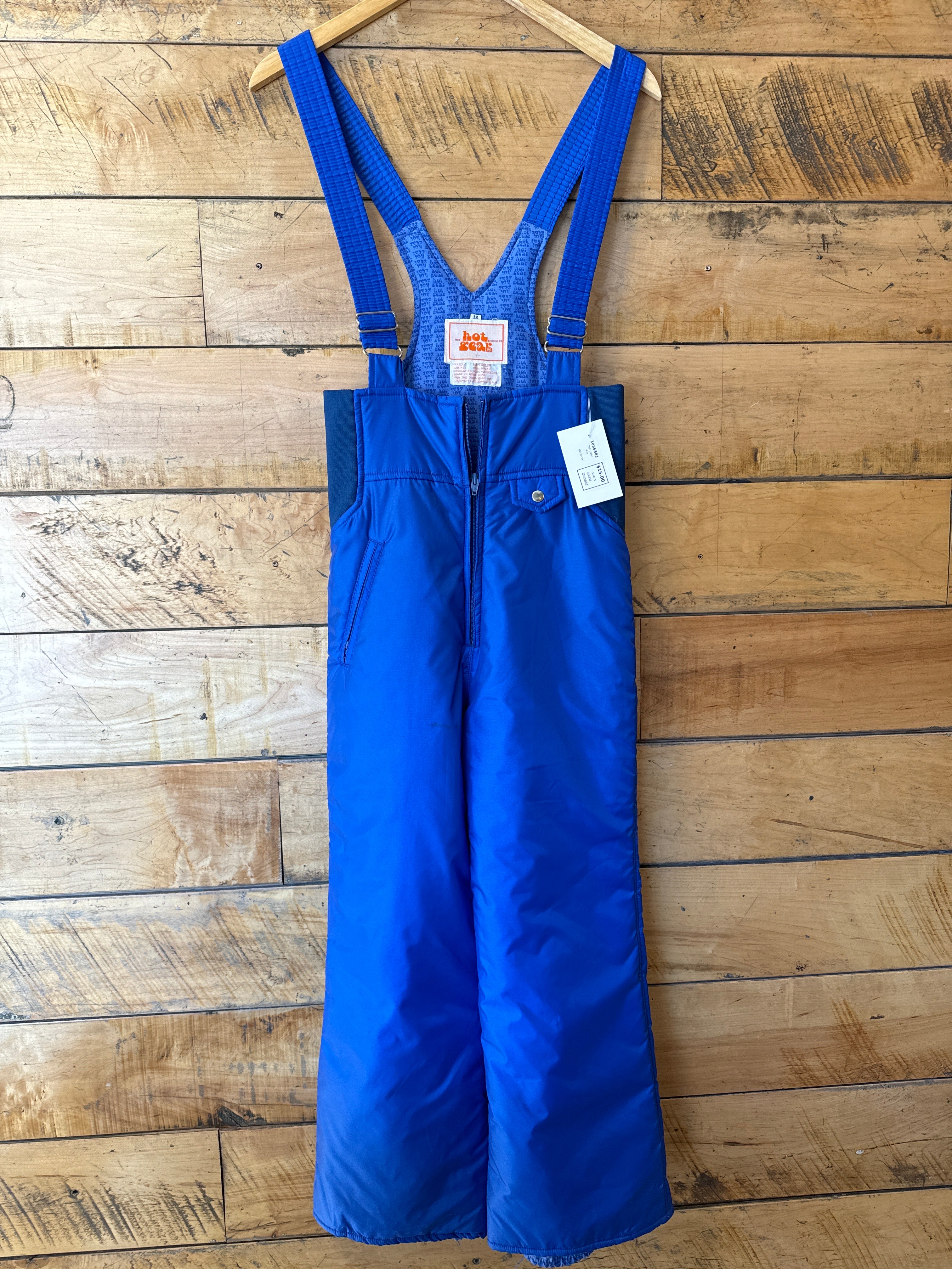 blue hot gear vintage ski pants, XS