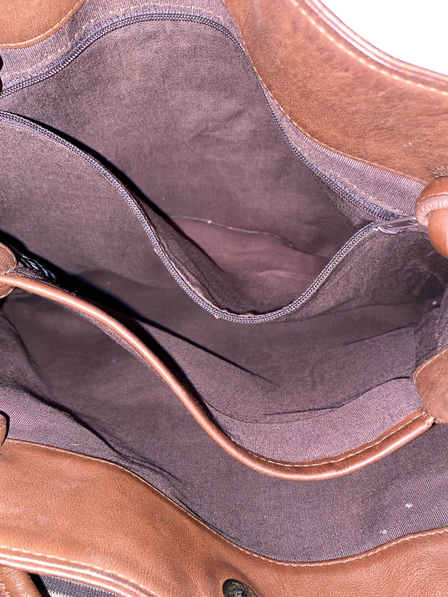 brown nine west leather handbag