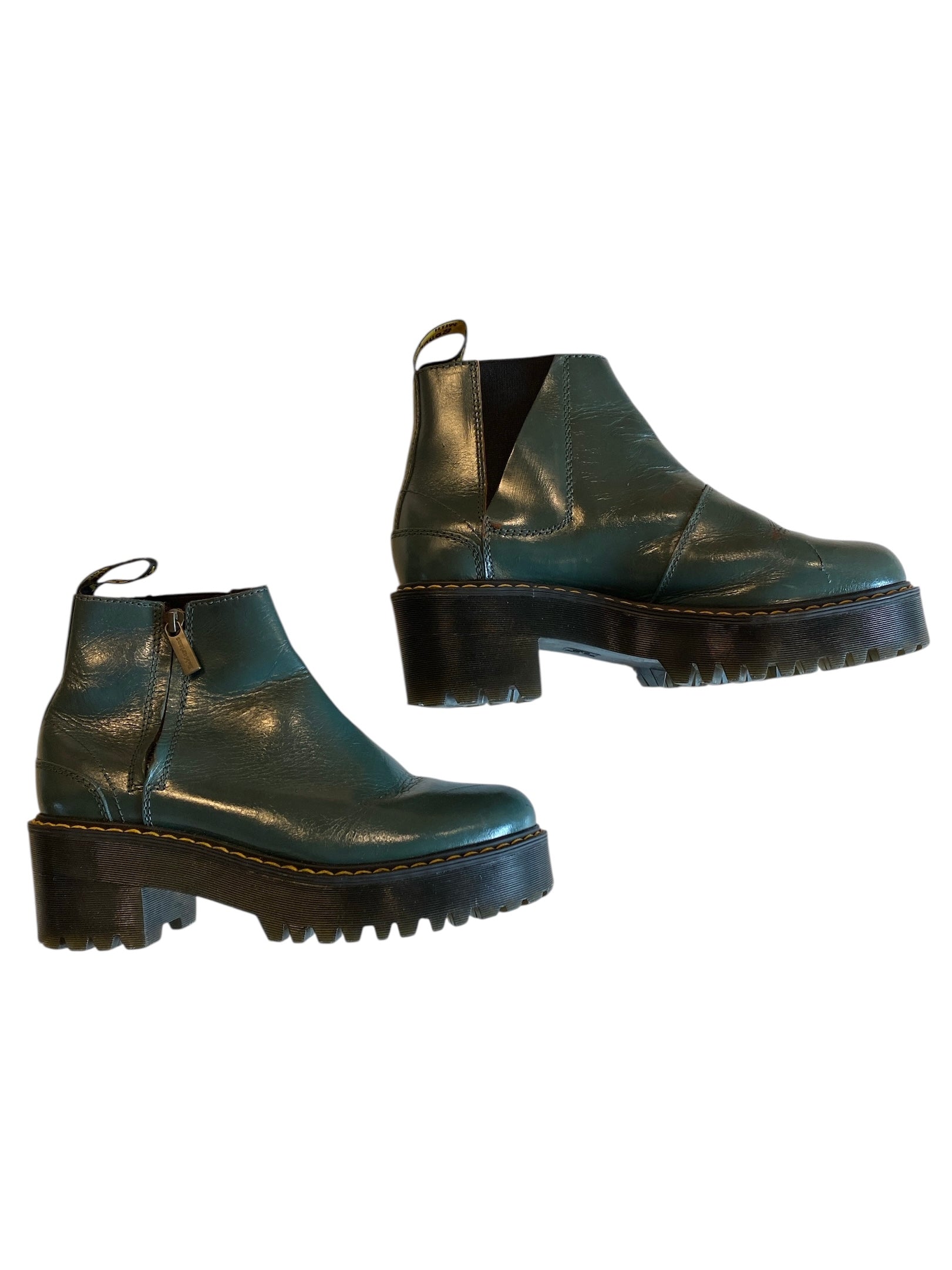 green doc marten low heeled bootie, 7 Women’s