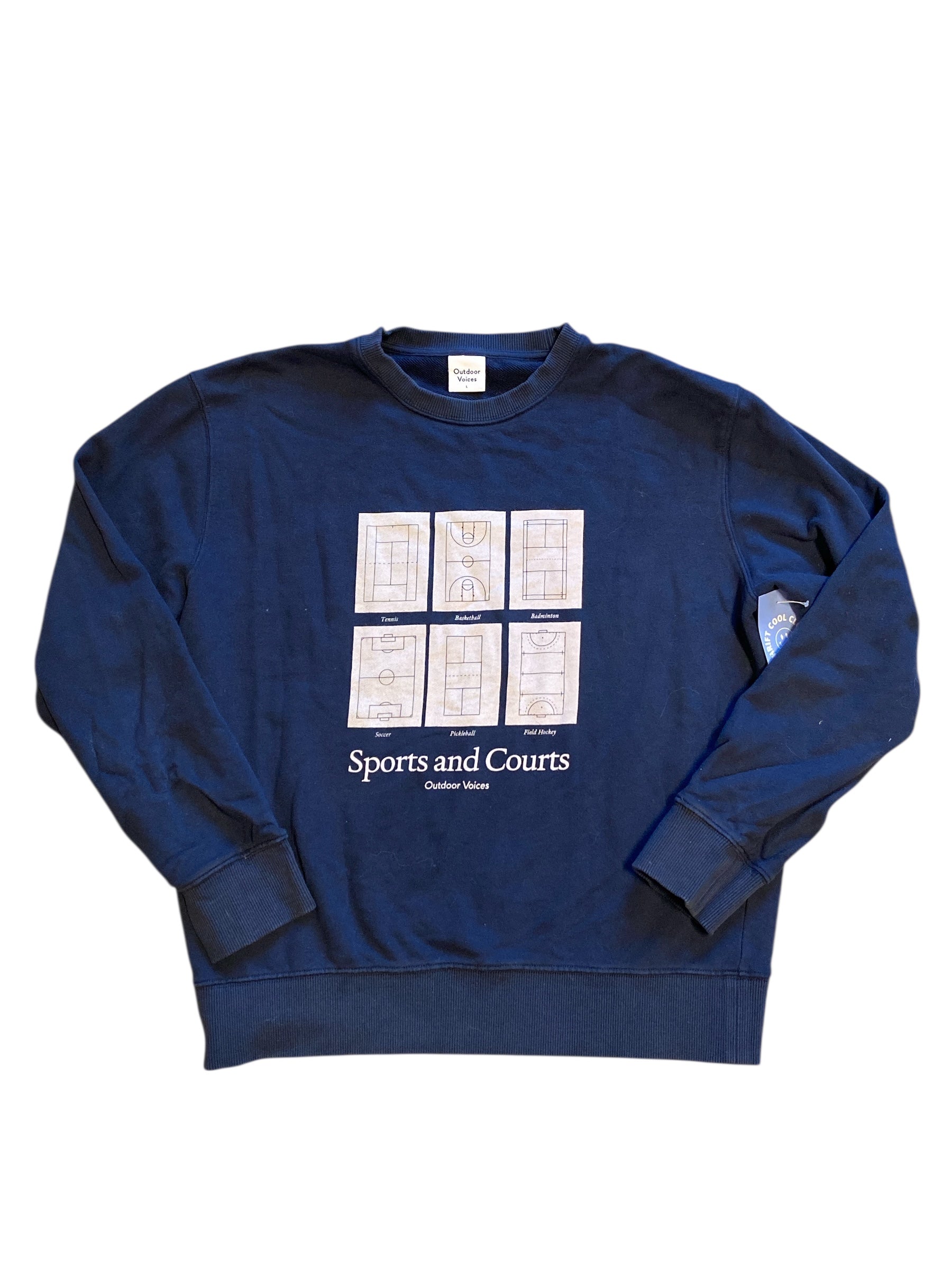 navy outdoor voices sports and courts crew, L