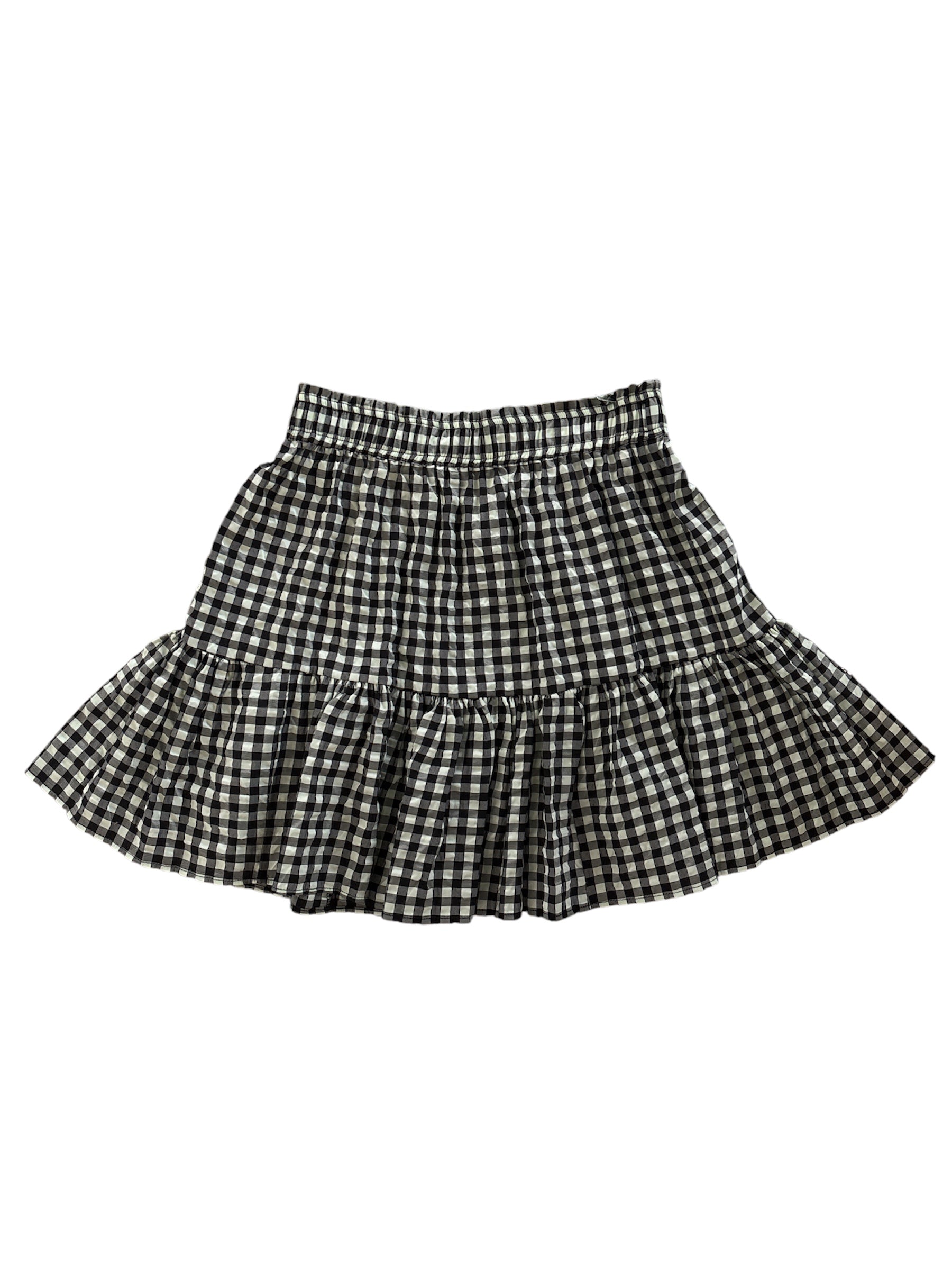 Green black Topshop Gingham mini skirt, 4
