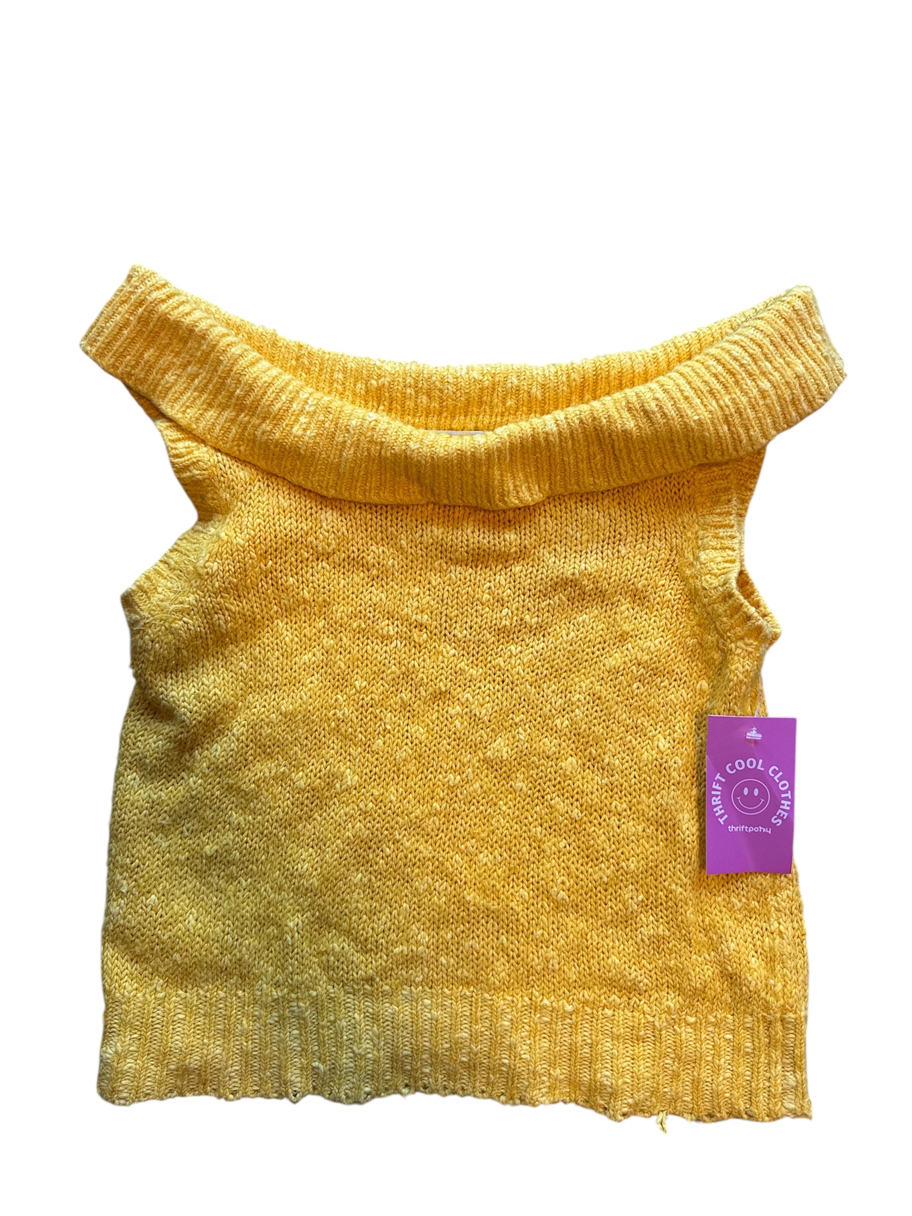 Yellow workshop knit top, L
