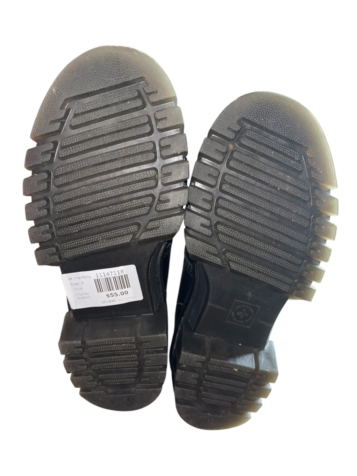 black dr martens chunky loafers, 6