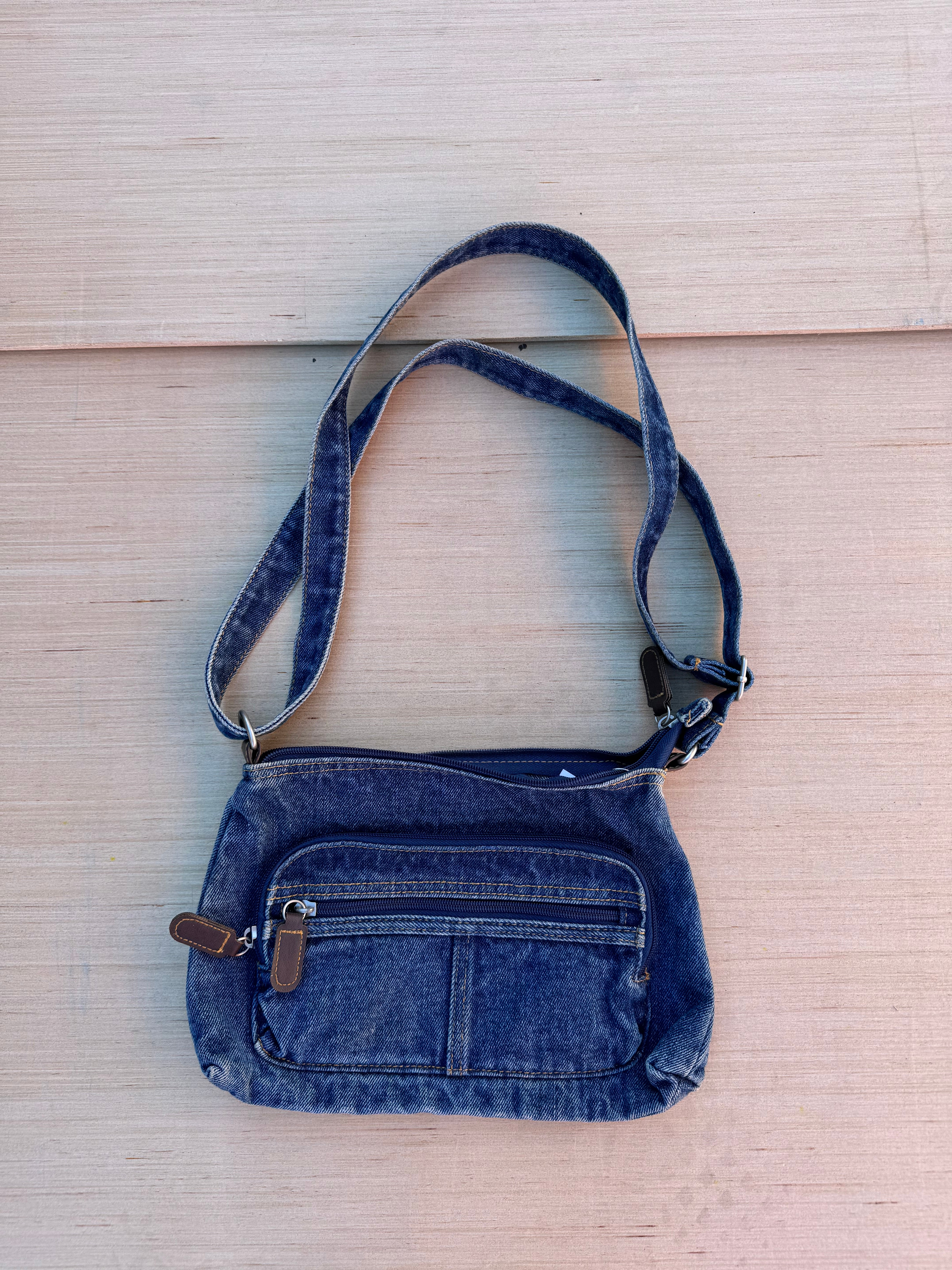 blue jean bag