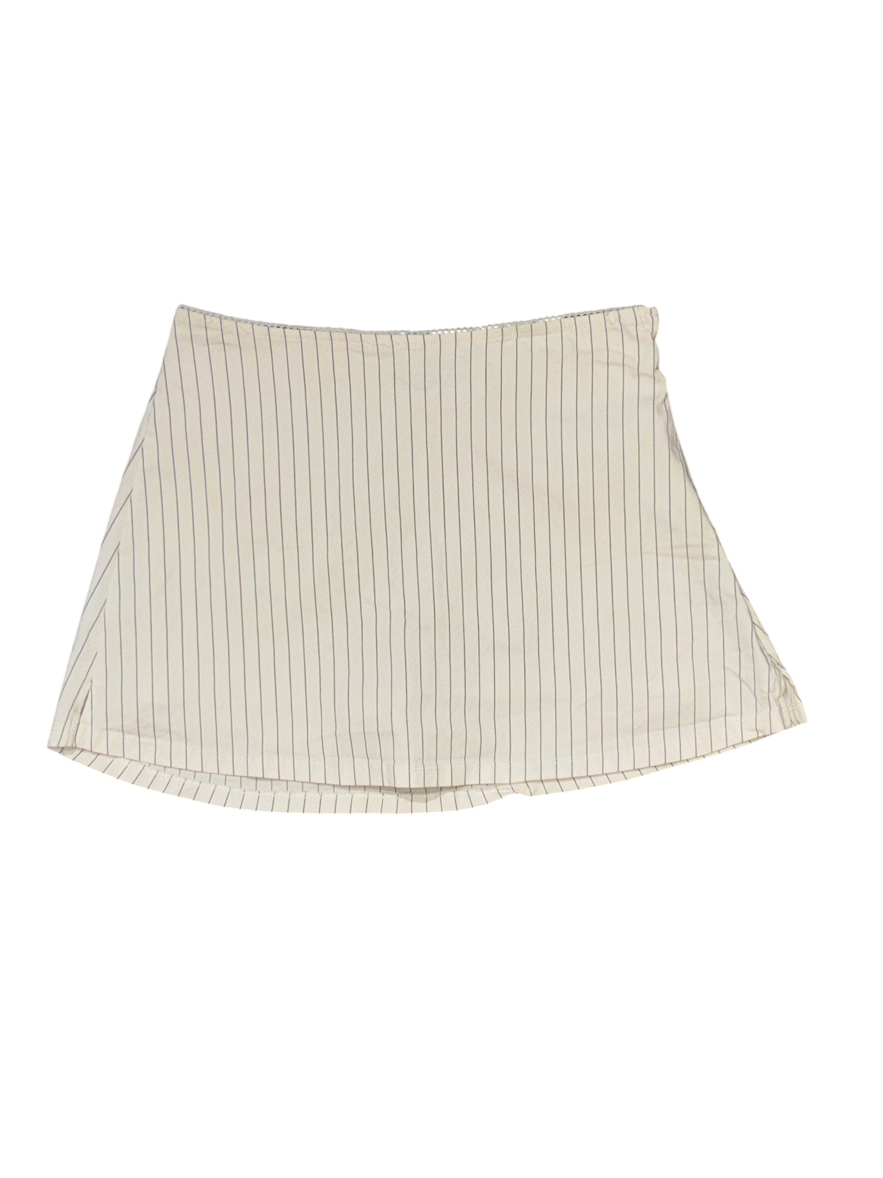 white black wild fable stripe mini skirt w built in shorts, s