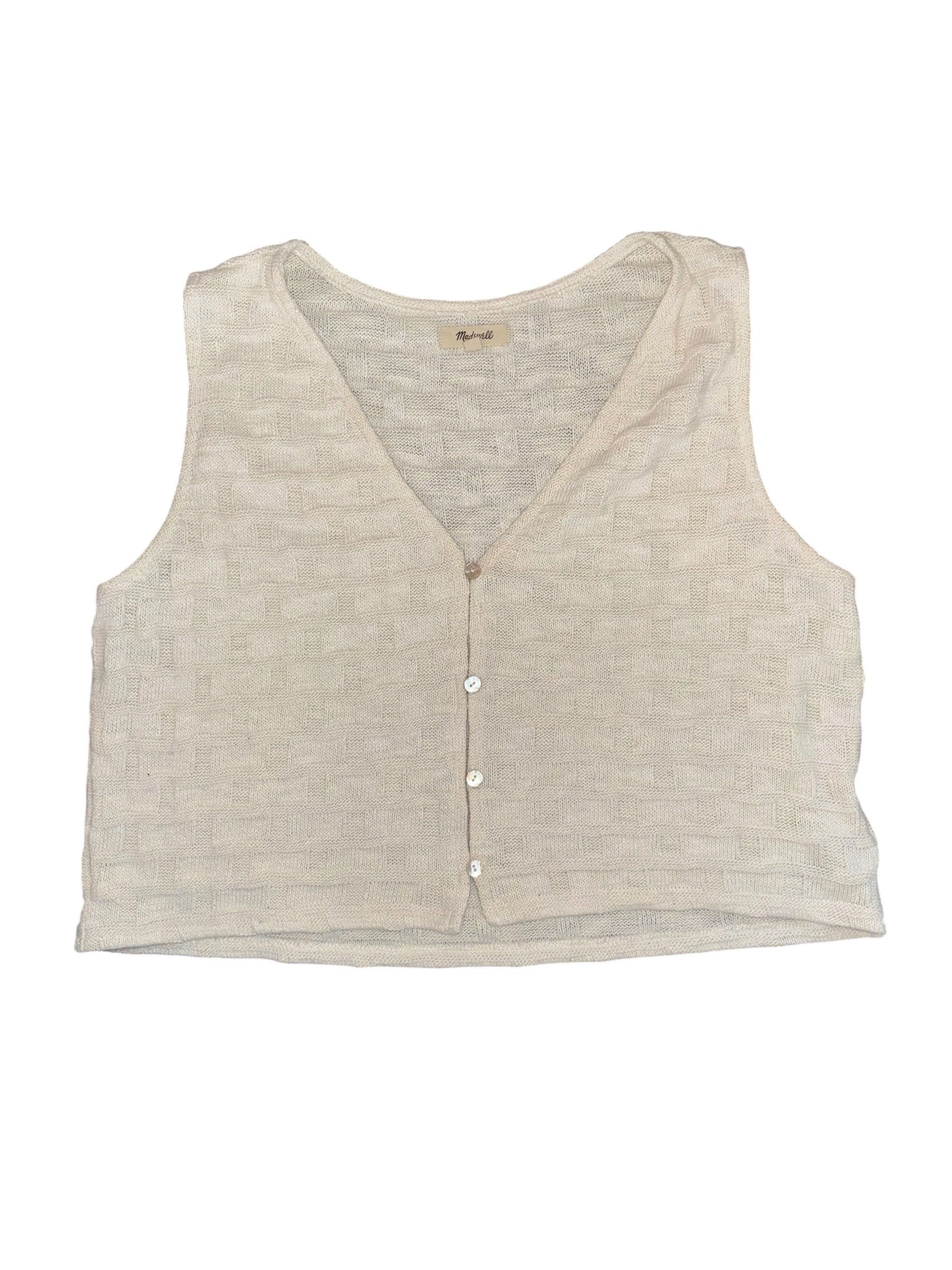 white madewell knit tank, xl