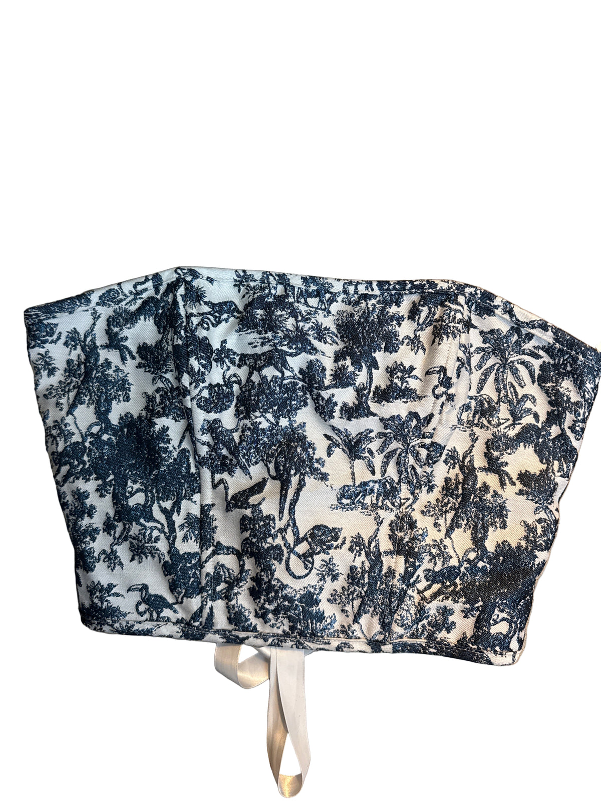 blue white caraluna jungle corset, L