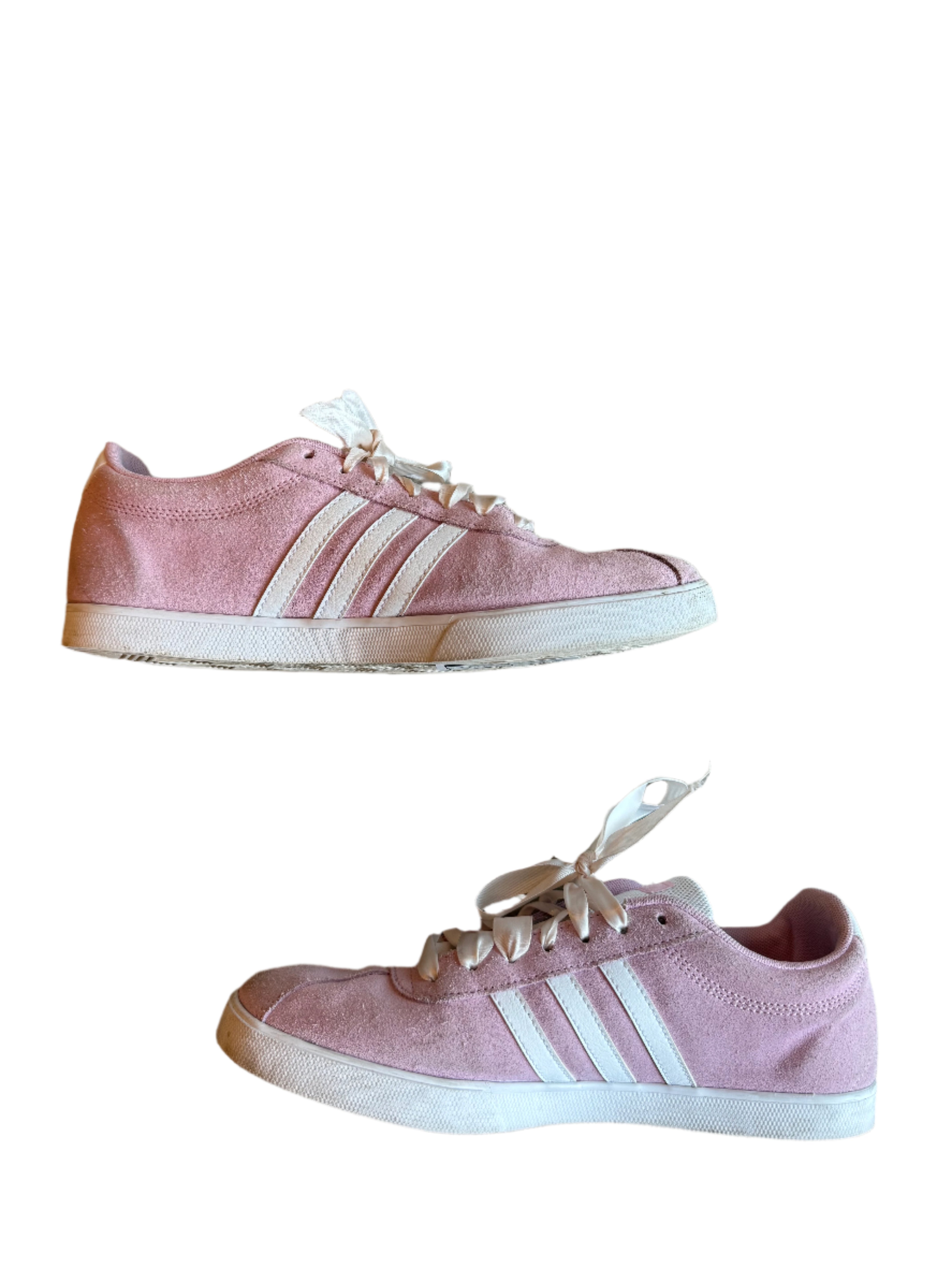 Pink white Adidas Sneakers, 8.5