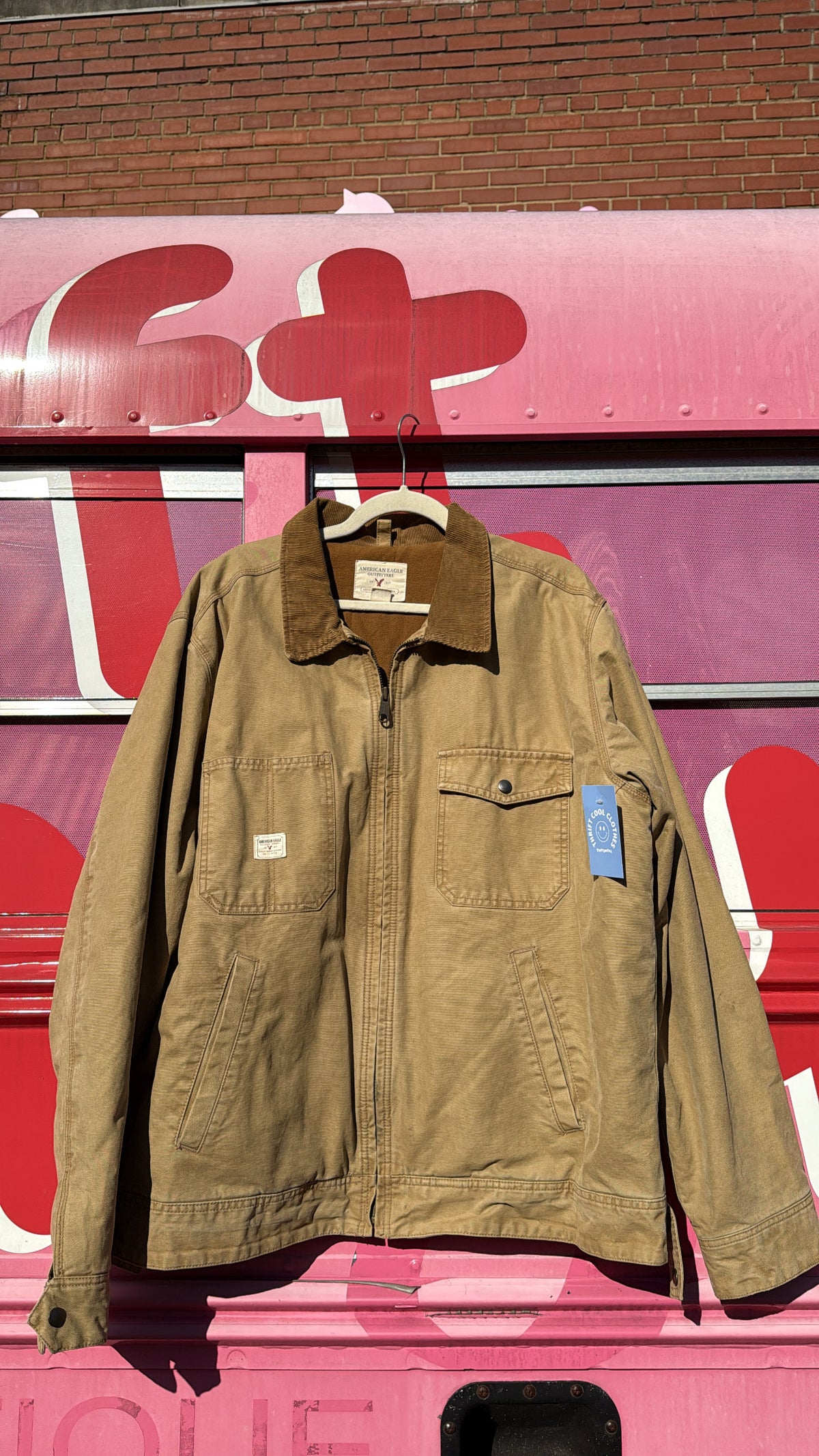 Brown American Eagle Outfitters Branded heavy duty coat, XXL