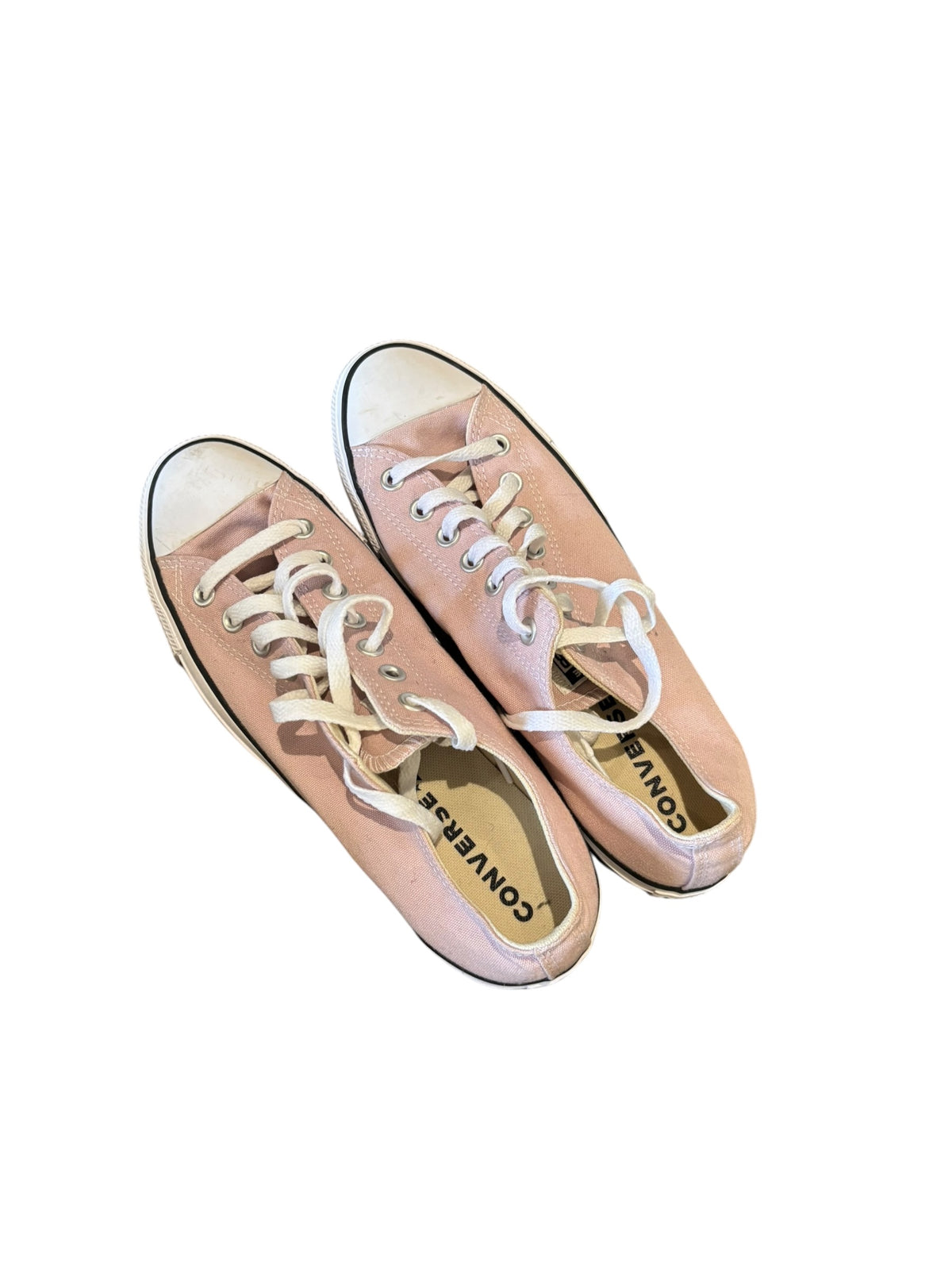pink converse low top sneakers, 10.5