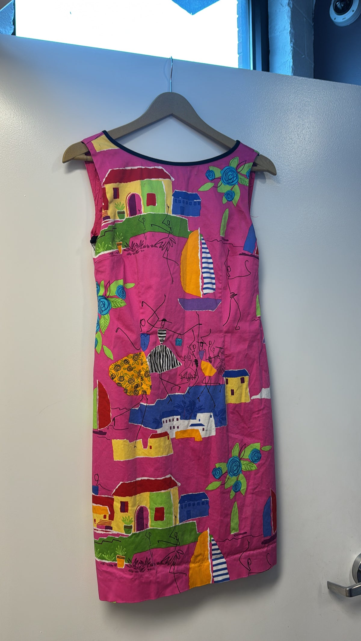 Pink green yellow The perfectdress Round neck house boat dress, 6