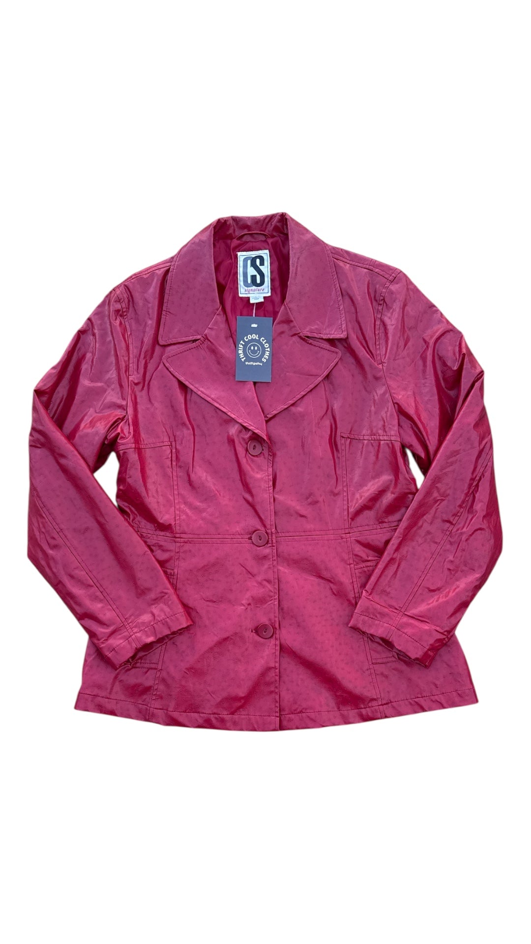 Red Cs Pleather blazer, M