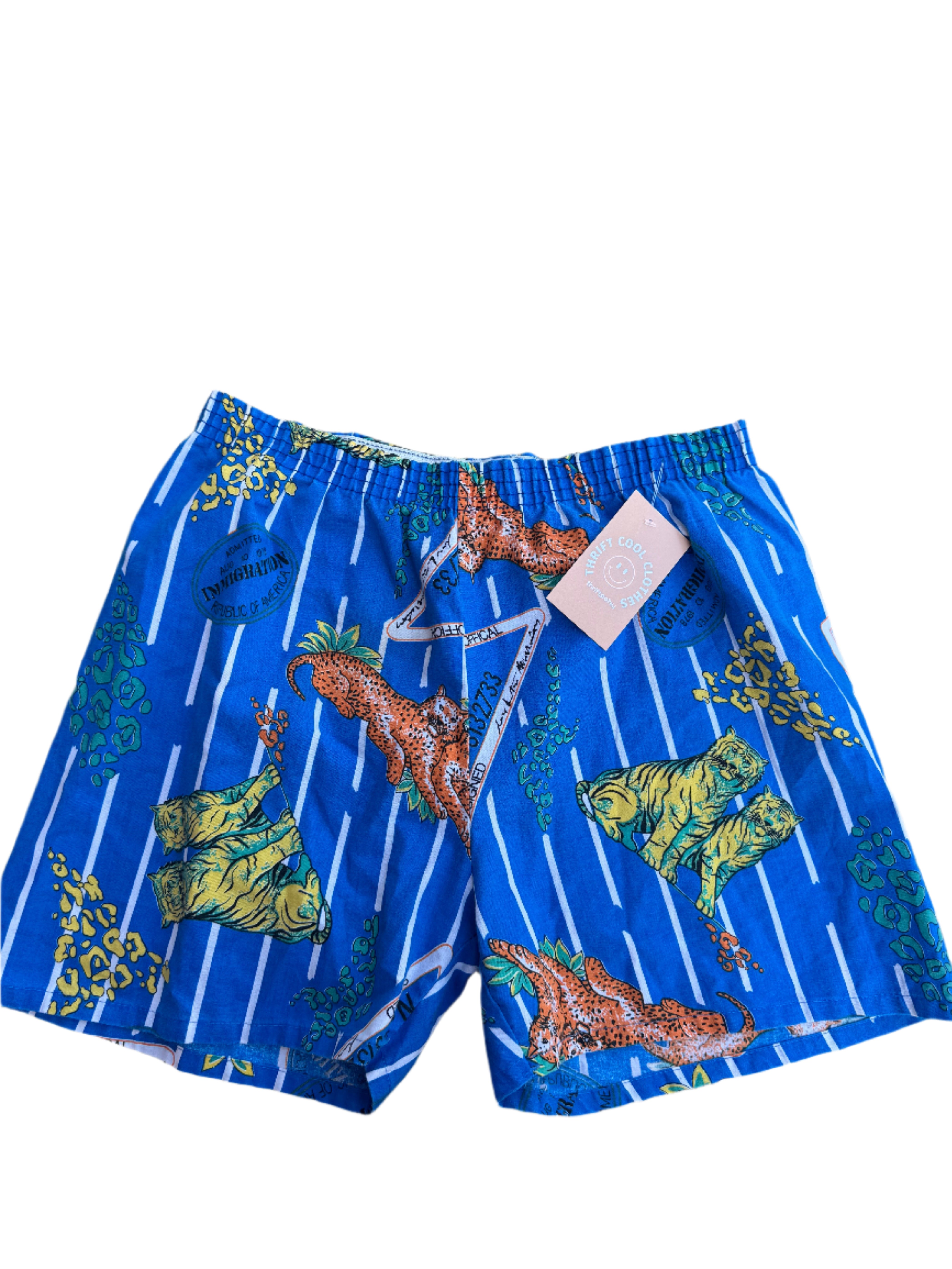 Blue Farris fashions Tiger Vtg boxers, L