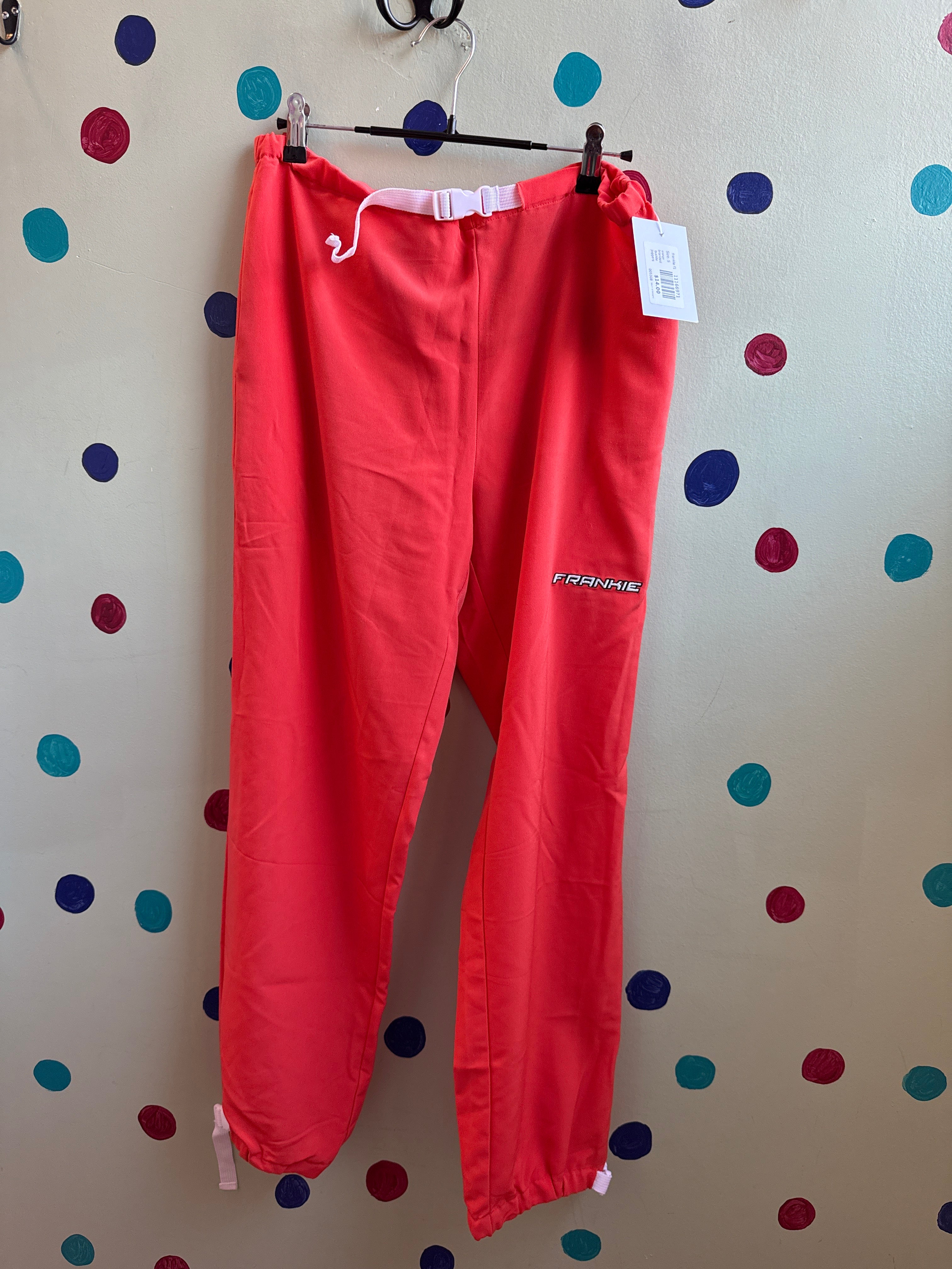 orange frankie f1 branded buckle joggers, S