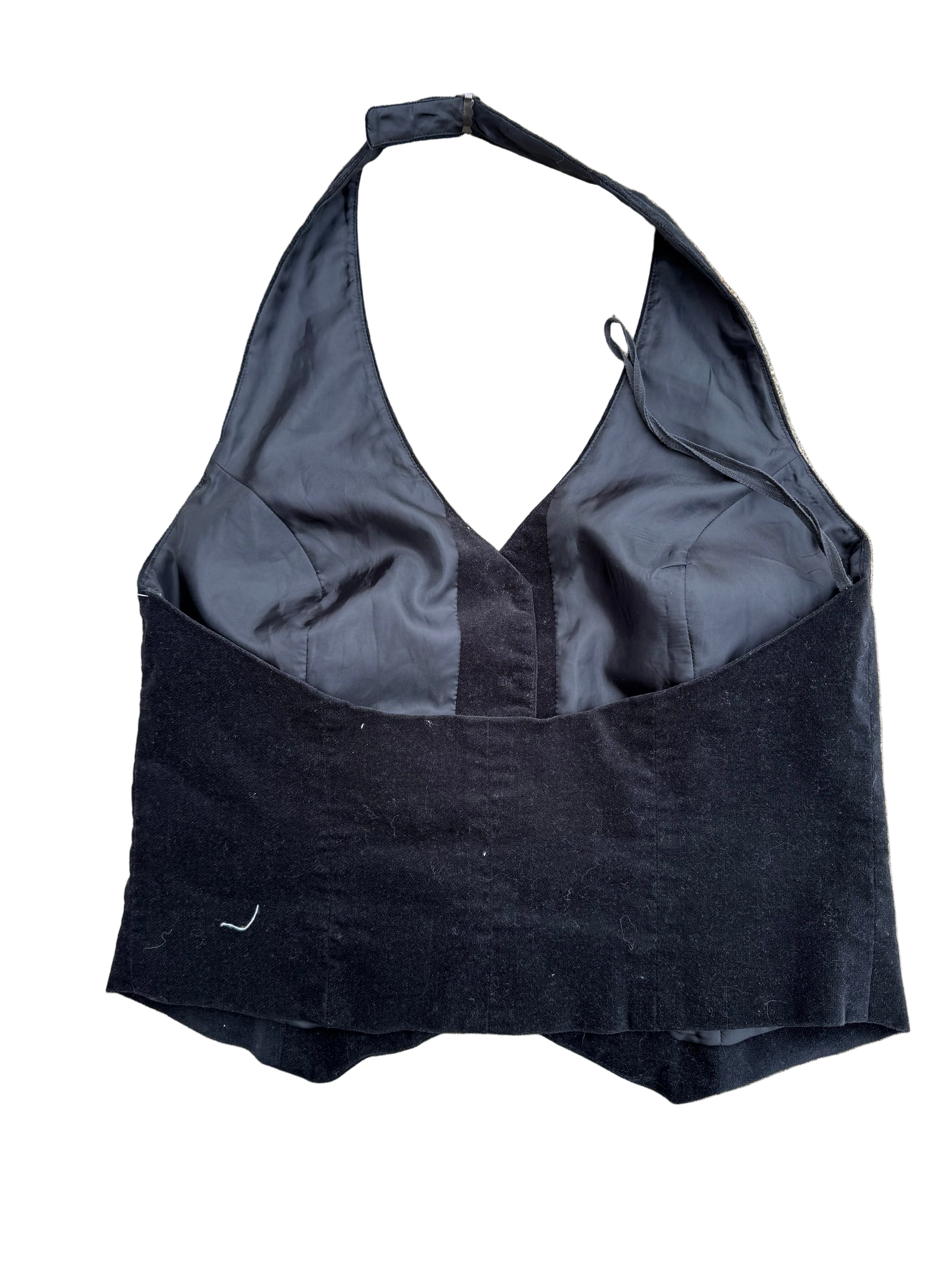 black mixit vtg velour halter top, 12