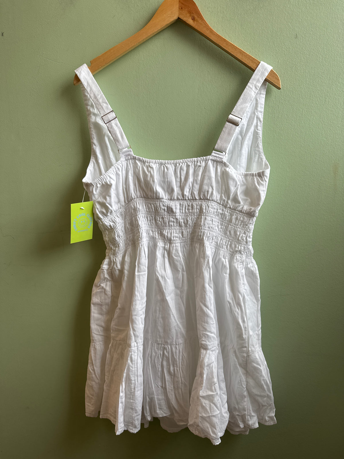 white abercrombie and fitch cotton tank dress, L